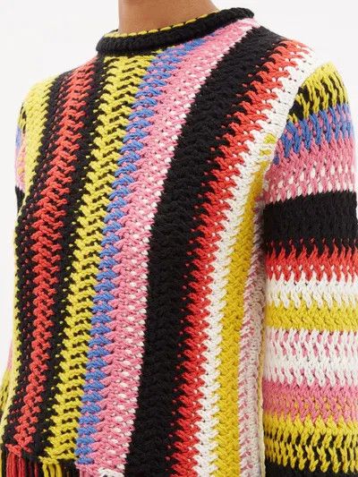 Chloe o1y0825 Cashmere Blend Sweater in Multicolor Size XS / US 0-2 / IT 36-38 - 4 Thumbnail