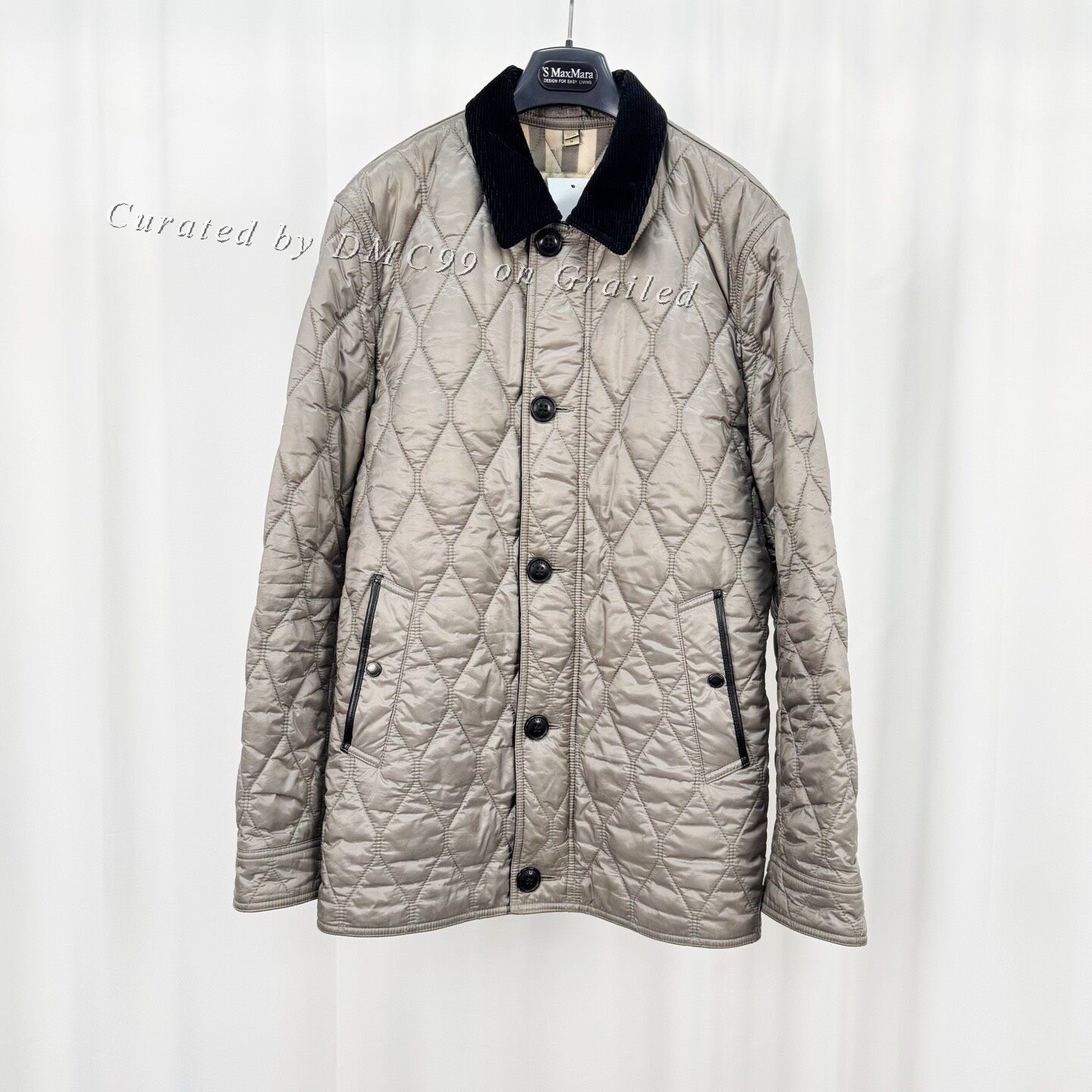 Burberry Burberry Corduroy Collar Quilted Check Jacket Size US M / EU 48-50 / 2 - 1 Thumbnail