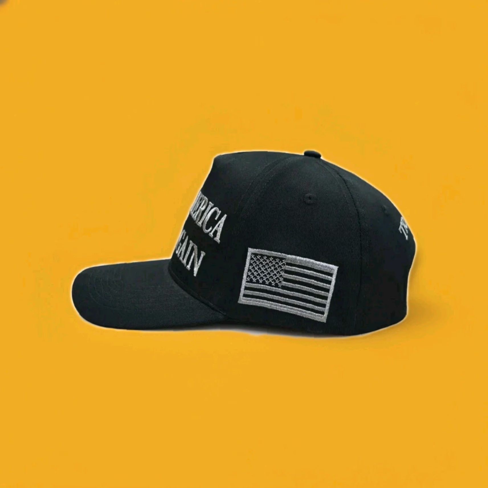 Greats Trump Hat Unisex Baseball Cap Adjustable Black Cotton MAGA 45-47 USA Patriotic Mens Womens Size ONE SIZE - 2 Thumbnail