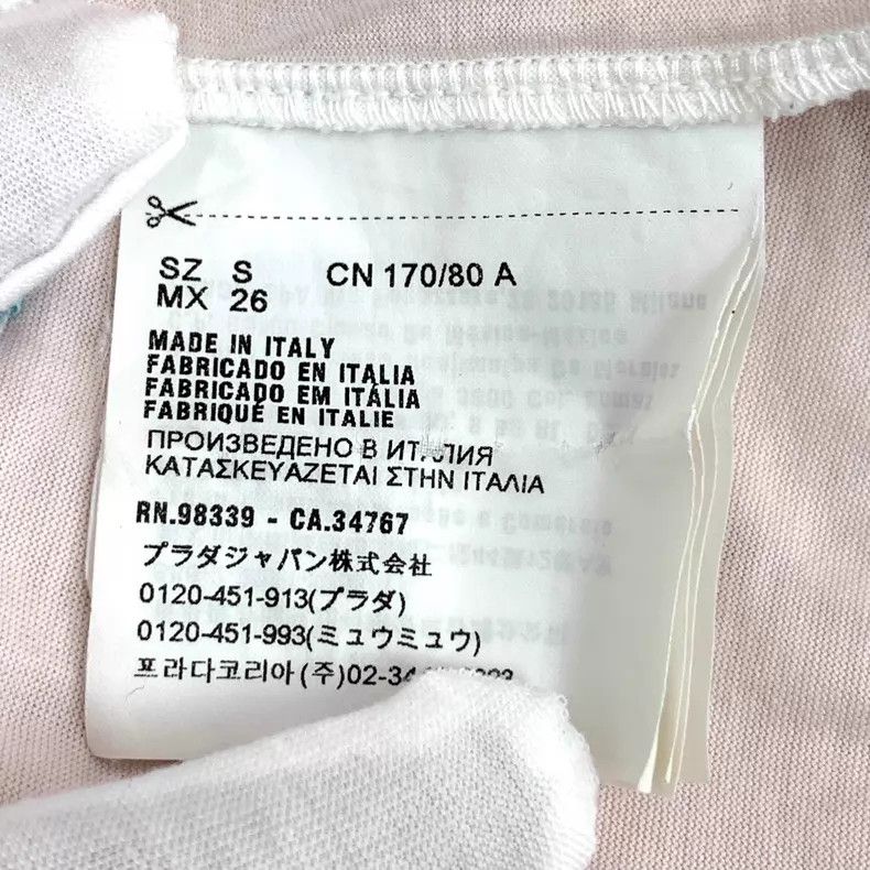 Prada Prada Light pink cotton round-neck short-sleeved T-shirt Size S / US 4 / IT 40 - 7 Thumbnail