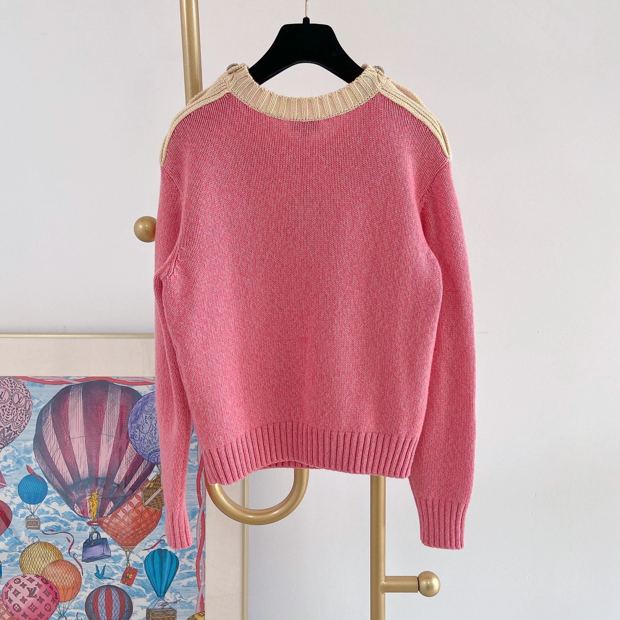 Chanel Chanel pink cashmere heavy beaded knit sweater Size XS / US 0-2 / IT 36-38 - 3 Thumbnail