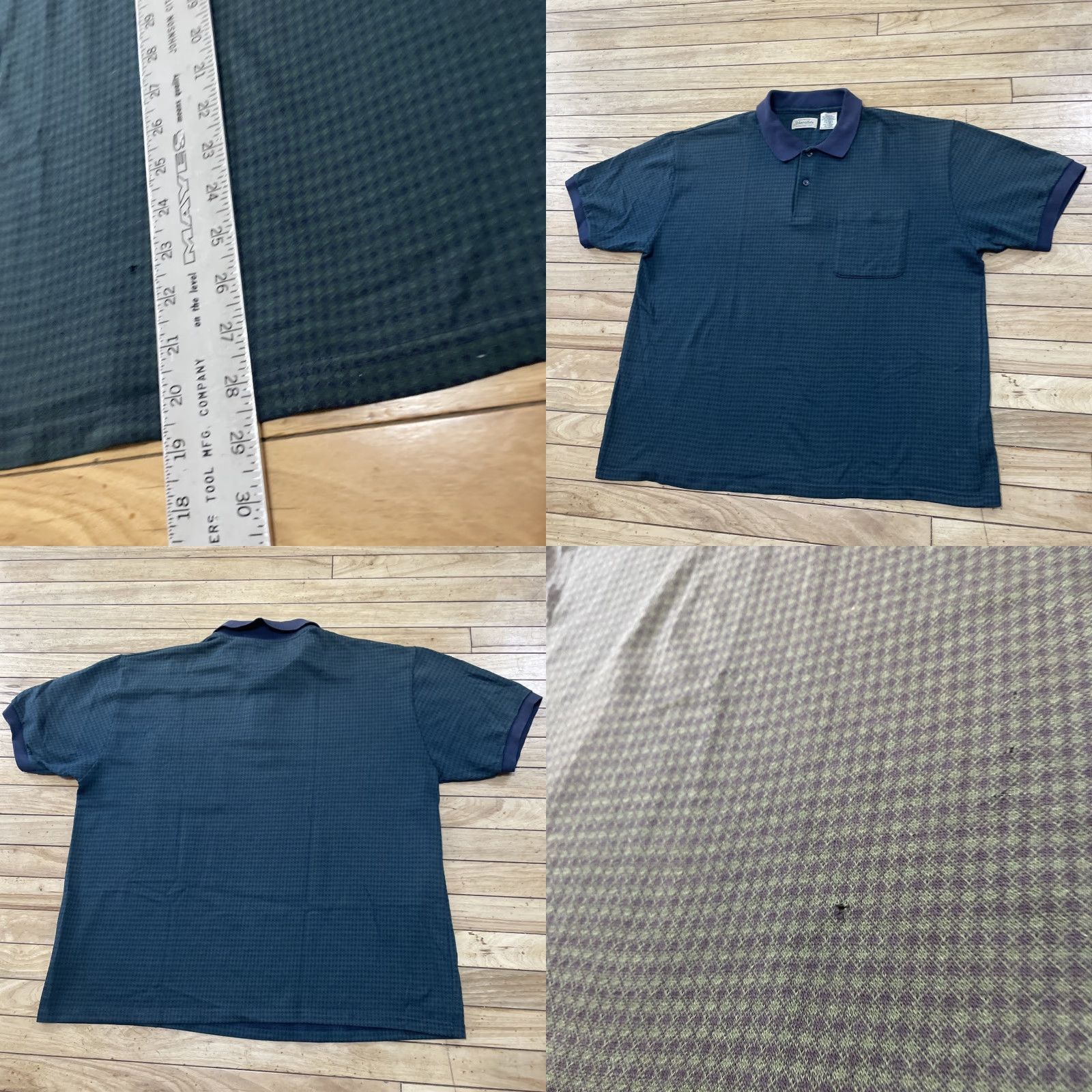 Vintage VINTAGE St. John's Bay Polo Shirt Men 2XL Blackwatch Geometric Green Blue Grunge Polo Shirt Mens 90s"} Size US XXL / EU 58 / 5 - 8 Thumbnail
