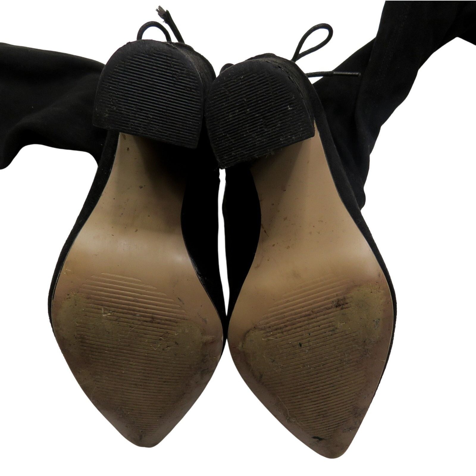 Other Shoedazzle Cristal Black Suede Thigh High Heel Boots 6 Size US 6 / IT 36 - 7 Thumbnail