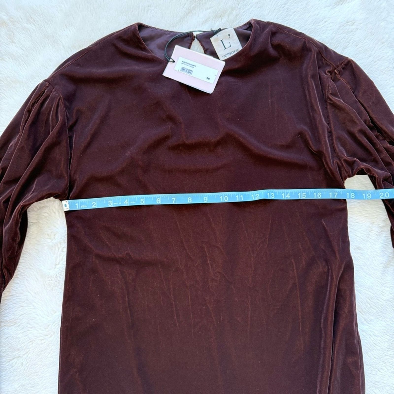 Other NWT!! L AUTRE CHOOSE women velvet dress size 38 IT or S636$ Size S / US 4 / IT 40 - 8 Thumbnail