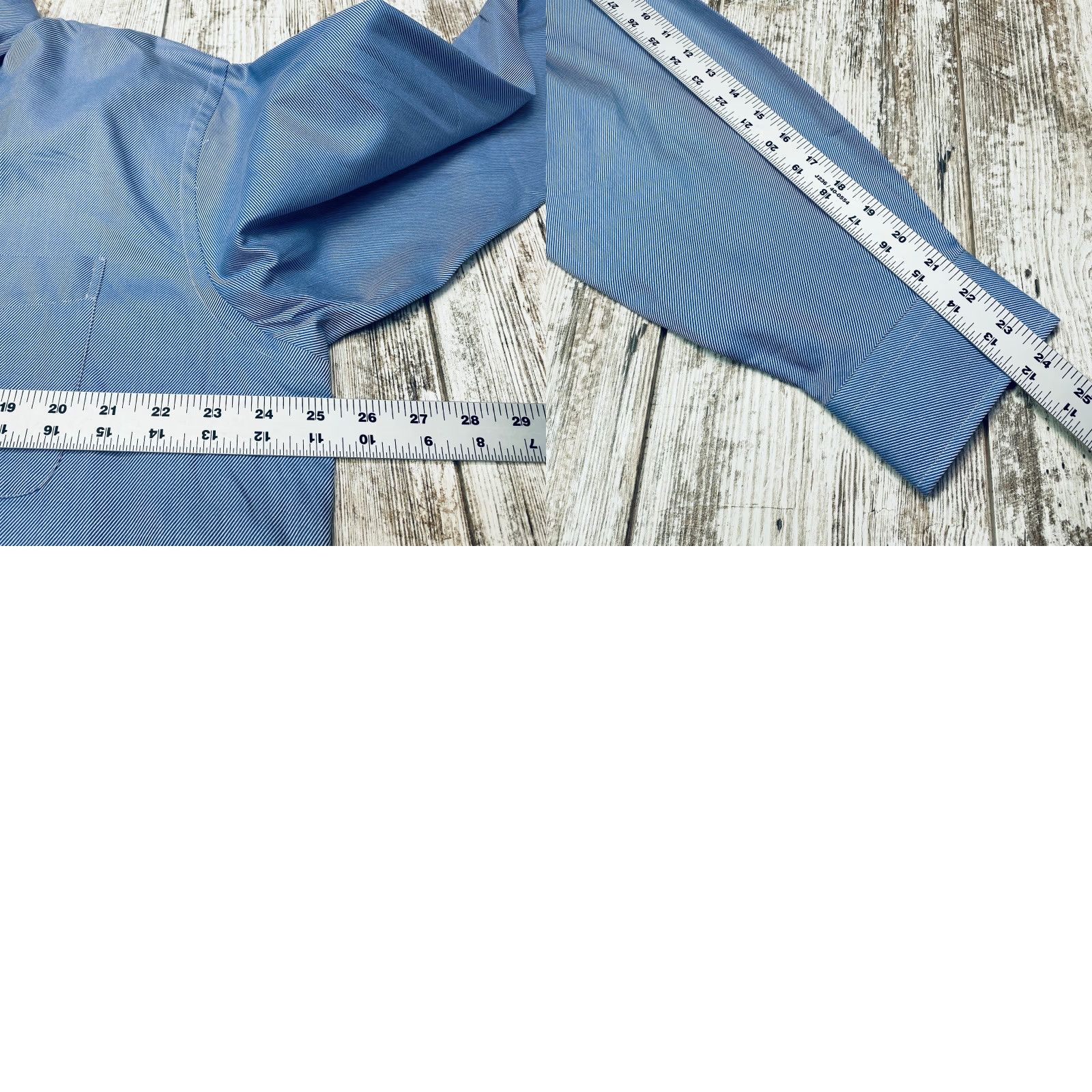Lands' End Lands End Oxford Shirt Mens 17-33 Blue Long Sleeve Regular Fit Button Up Size US XL / EU 56 / 4 - 8 Thumbnail
