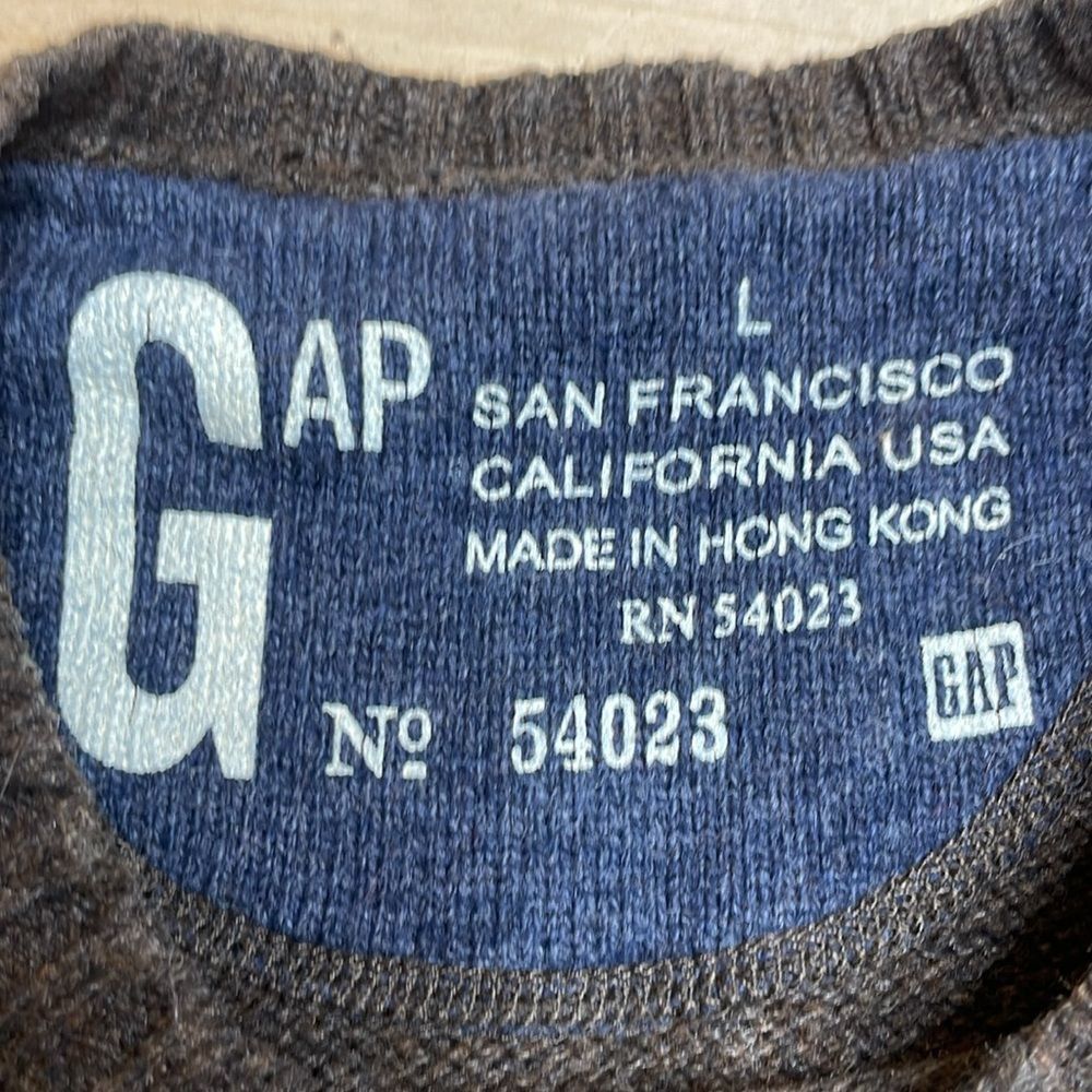 Gap 90s vintage Men’s Gap Brown Wool Knit Crewneck sweater Large Size US L / EU 52-54 / 3 - 2 Thumbnail