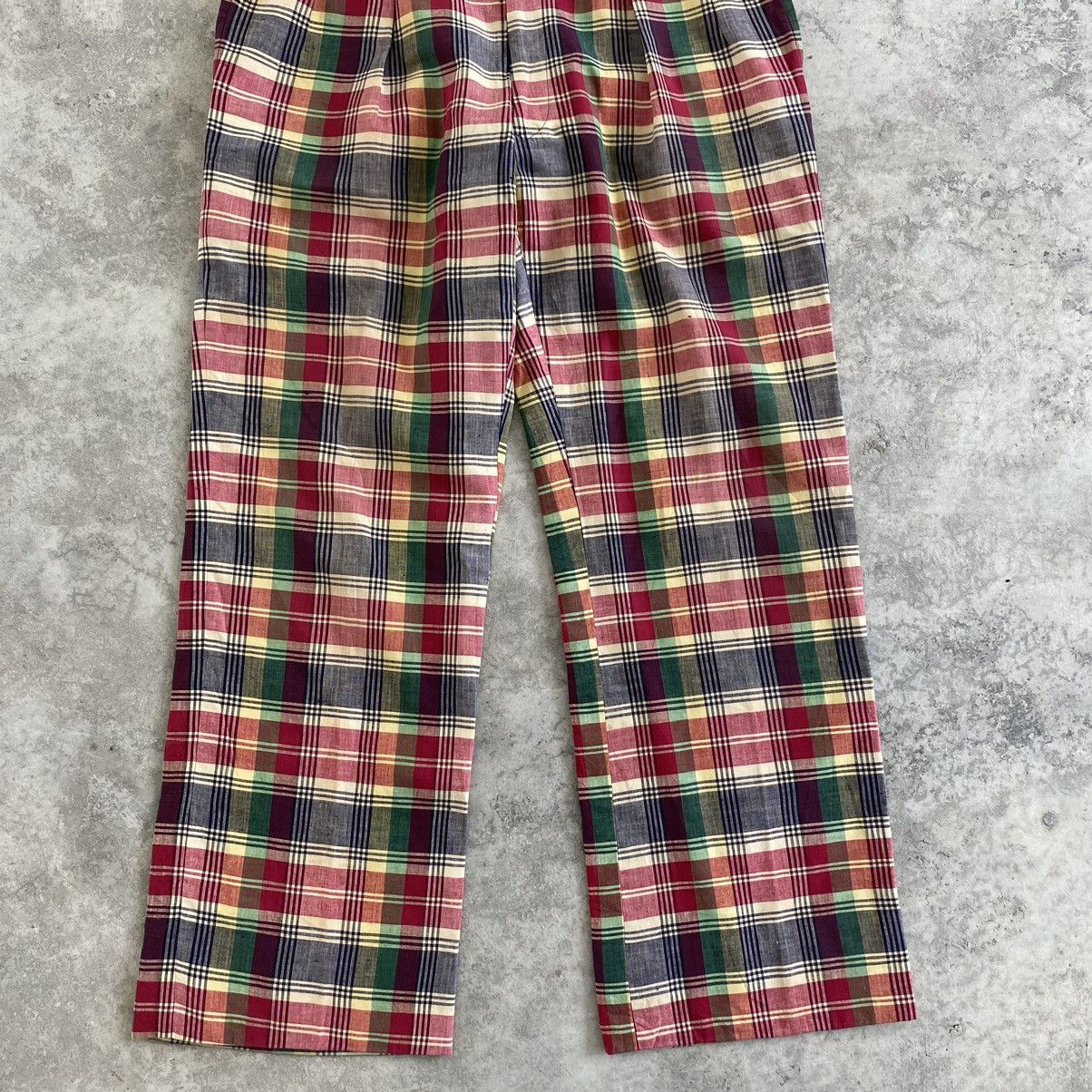 Polo Ralph Lauren Vintage 70’s Polo Ralph Lauren Madras Checks Baggy Trousers Size US 36 / EU 52 - 3 Thumbnail