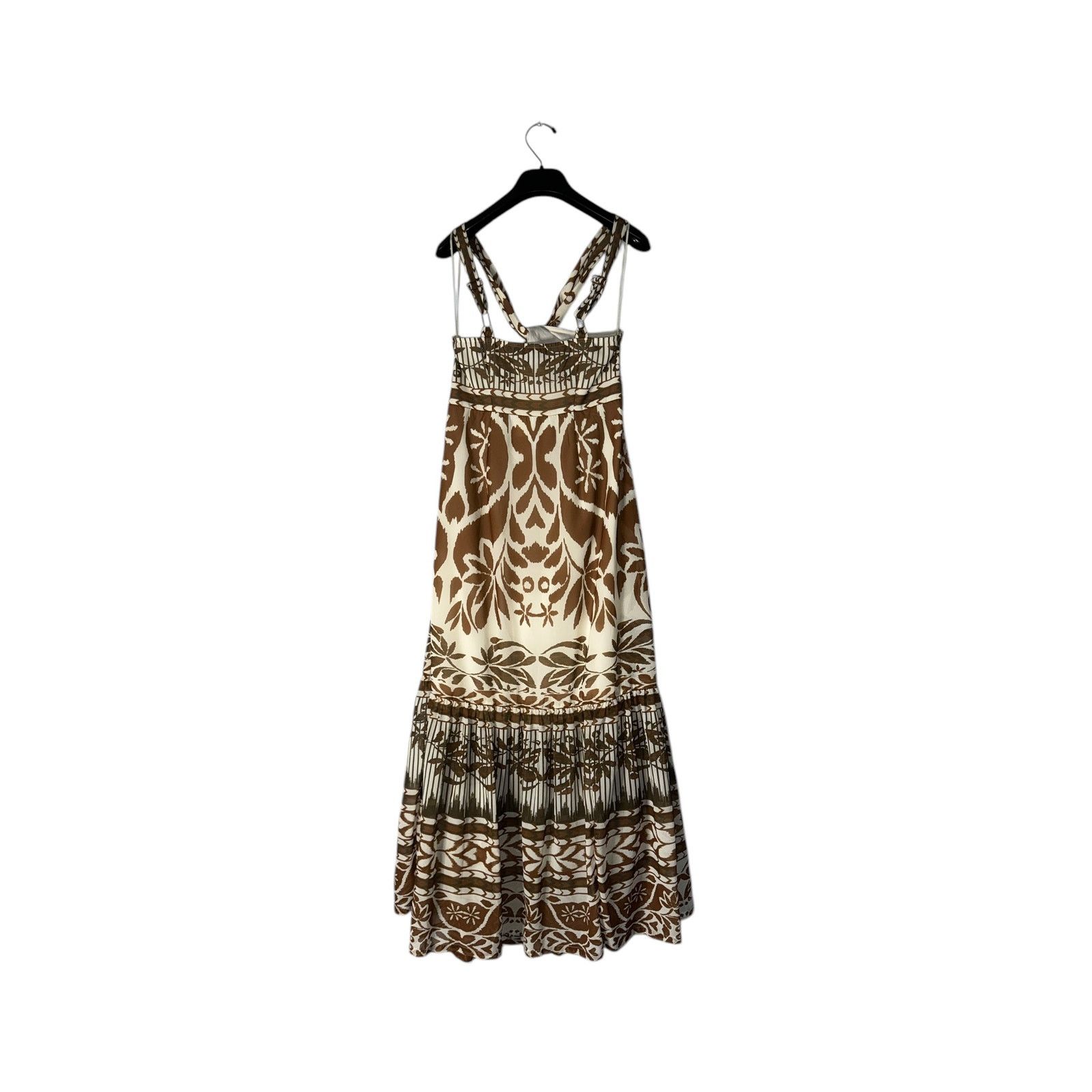 Anthropologie NEW NWT Anthro Vineet Bahl Halter Maxi Dress XS Brown Print Size XS / US 0-2 / IT 36-38 - 2 Thumbnail