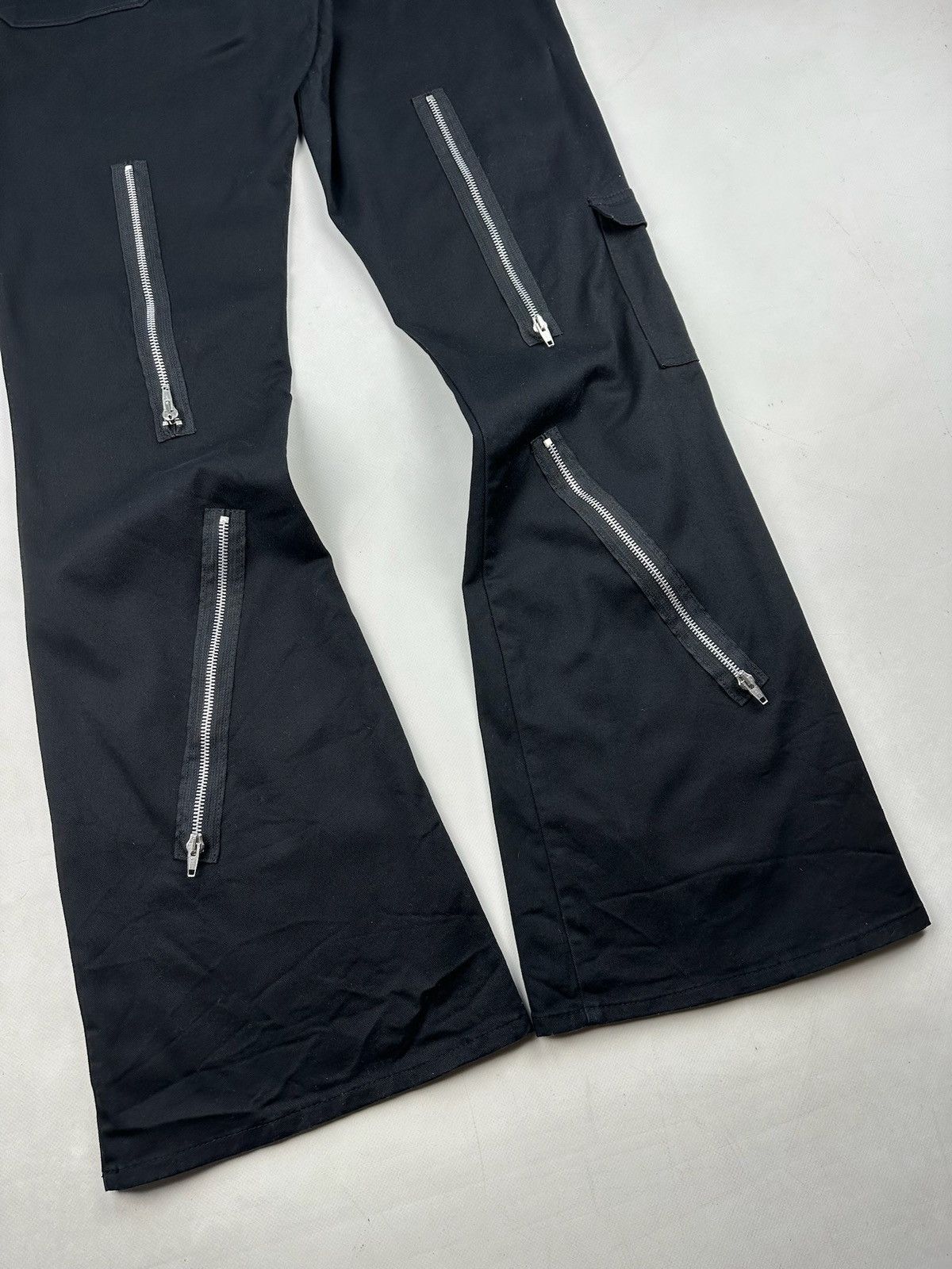 Japanese Brand RARE Aderlass Bondage Pants Cyber Punk flared Size US 35 - 14 Thumbnail