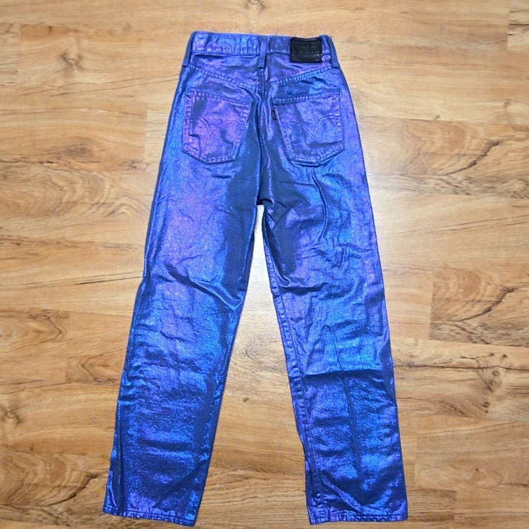 Levi's Levi's Ribcage Straight Ankle Metallic Purple Jeans 24 Size 24" / US 00 / IT 34 - 1 Thumbnail