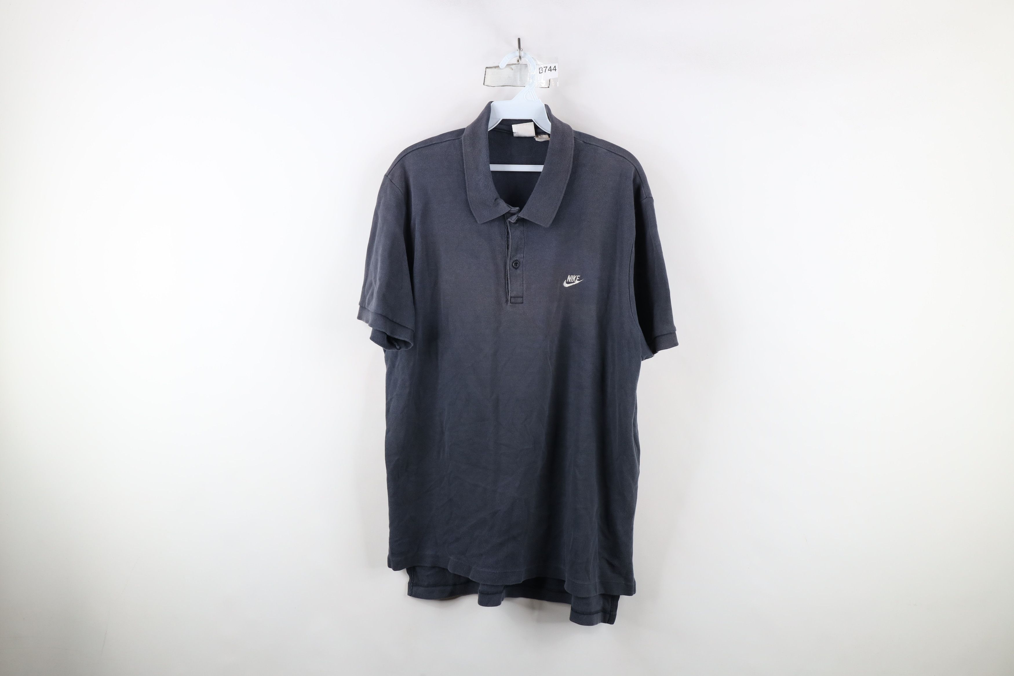 Nike × Vintage Vintage 90s Nike Scott Mini Swoosh Collared Polo Shirt Size US XL / EU 56 / 4 - 1 Thumbnail