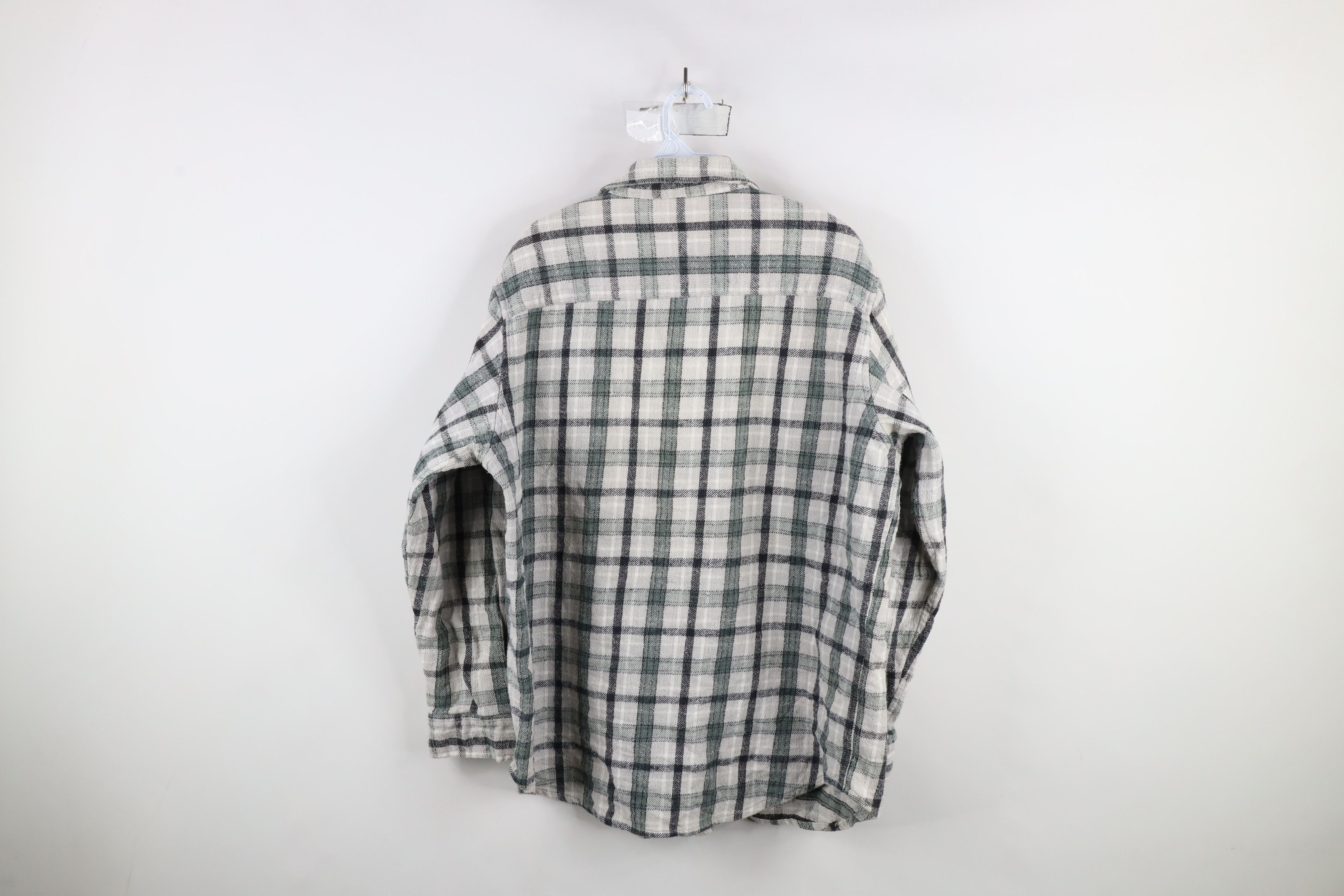 Vintage Vintage 90s Streetwear Heavyweight Button Shirt Plaid Size US L / EU 52-54 / 3 - 11 Thumbnail