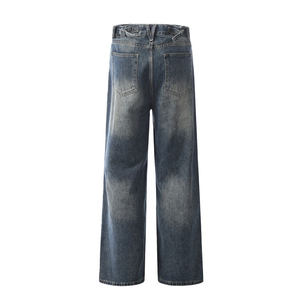 Japanese Brand × Jean Retro punk street trend loose casual washed distressed jeans Size US 32 / EU 48 - 3 Thumbnail