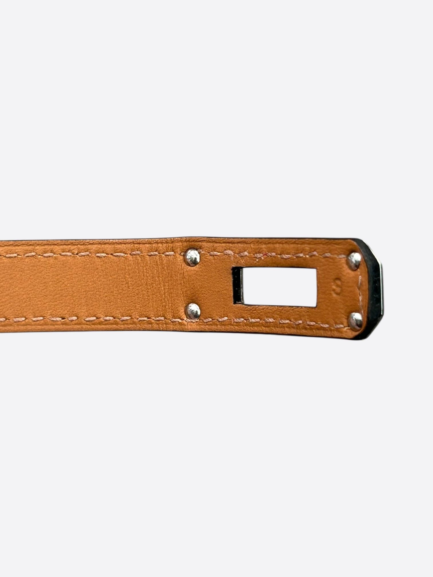 Hermes RedCrocodile & Palladium Hardware Kelly Double Tour Bracelet Size ONE SIZE - 3 Thumbnail