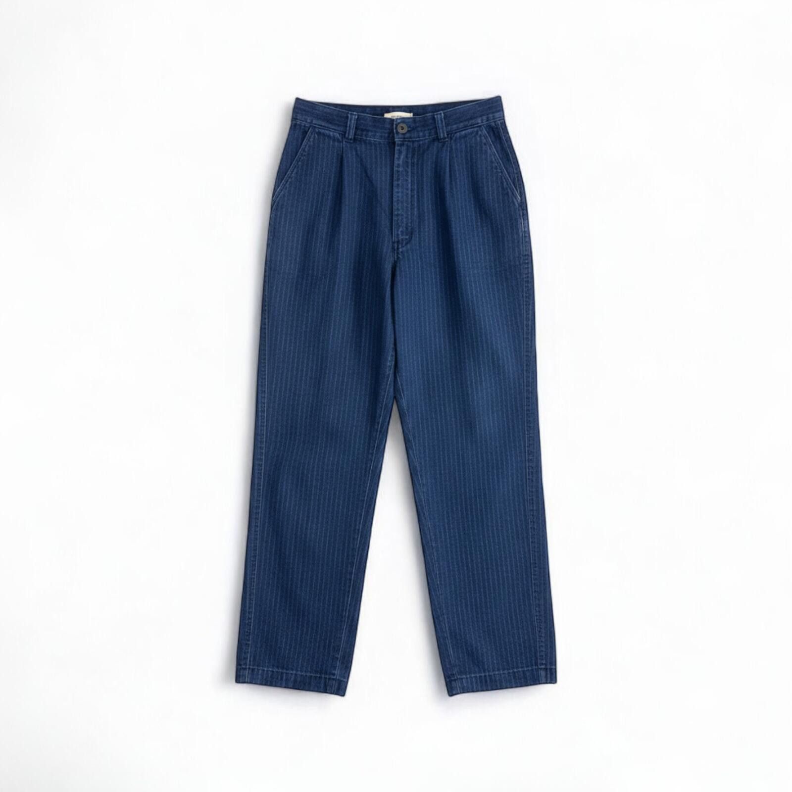 Other Wilkins Rumble Seat Vintage Blue Striped Jeans Womens 28 Size 28" / US 6 / IT 42 - 1 Thumbnail