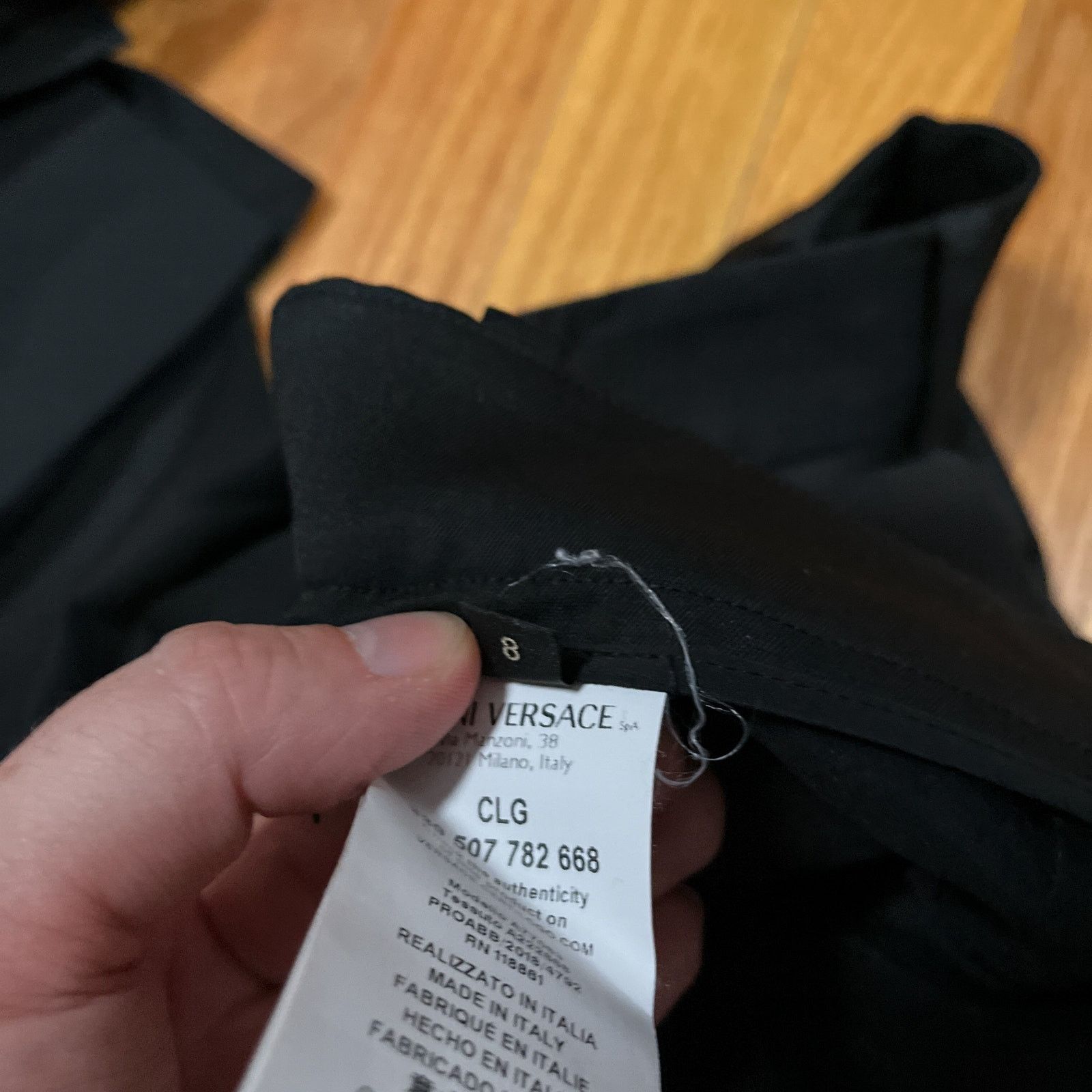 Versace Versace Uniform Black Pants Leg Slit Wool Blend Italy Size US 32 / EU 48 - 11 Thumbnail