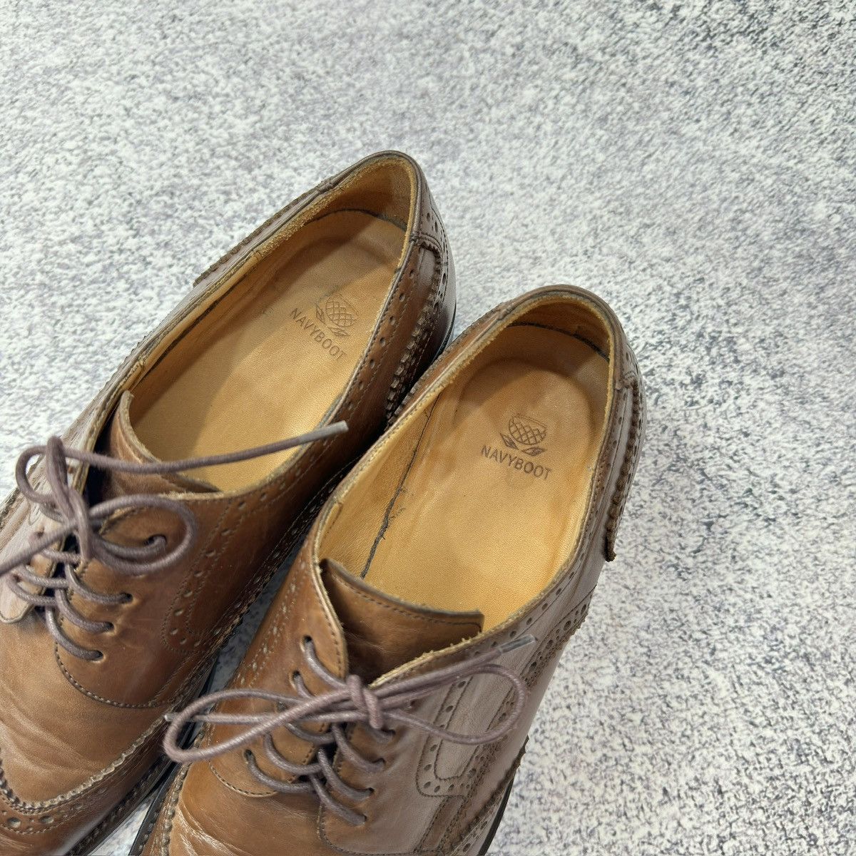 NAVYBOOT Navyboot Mens Derby Brogues US8.5 UK7.5 EU41.5 26.5cm Size US 8.5 / EU 41-42 - 15 Thumbnail