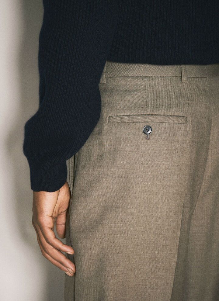 Saint Laurent Paris oc11z1225 796137 Pantalon Droit Taille in Grey Size US 34 / EU 50 - 7 Thumbnail