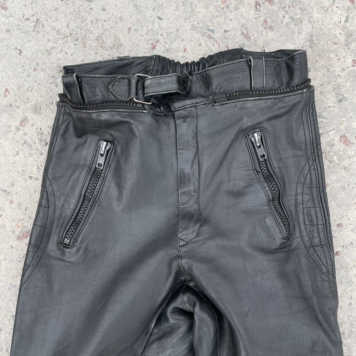 Other Vintage Moto Leather Pants 50 size Y2K 90s USA Japanese Size US 30 / EU 46 - 4 Thumbnail