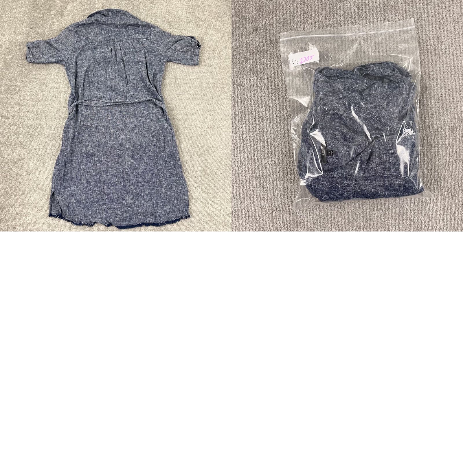 Drew Drew Dress Womens Small Blue Lightweight Linen Cotton Tie Front Half Sleeve Casual Shift Size S / US 4 / IT 40 - 8 Thumbnail
