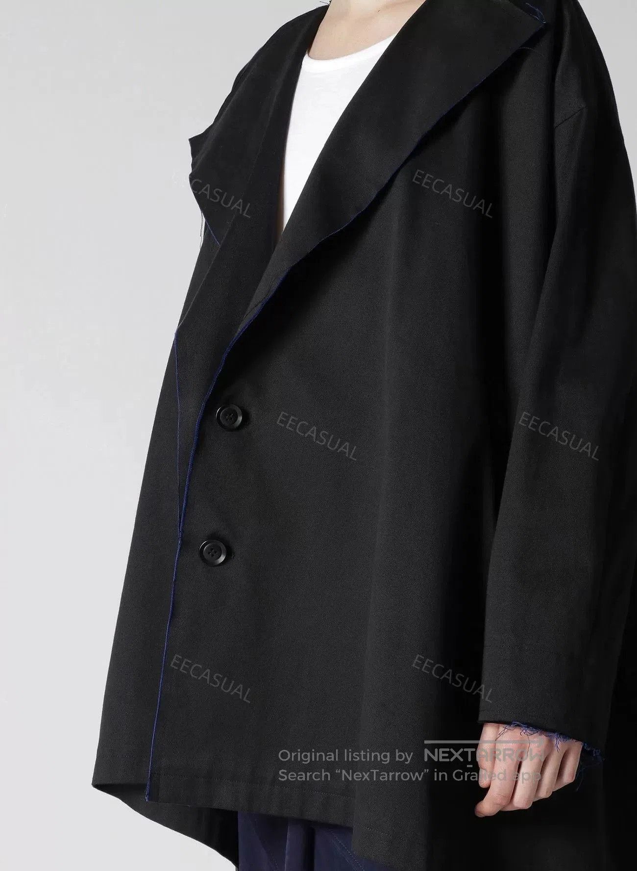 Other Asymmetrical Double Faced Coat by Yamamoto. Size M / US 6-8 / IT 42-44 - 5 Thumbnail