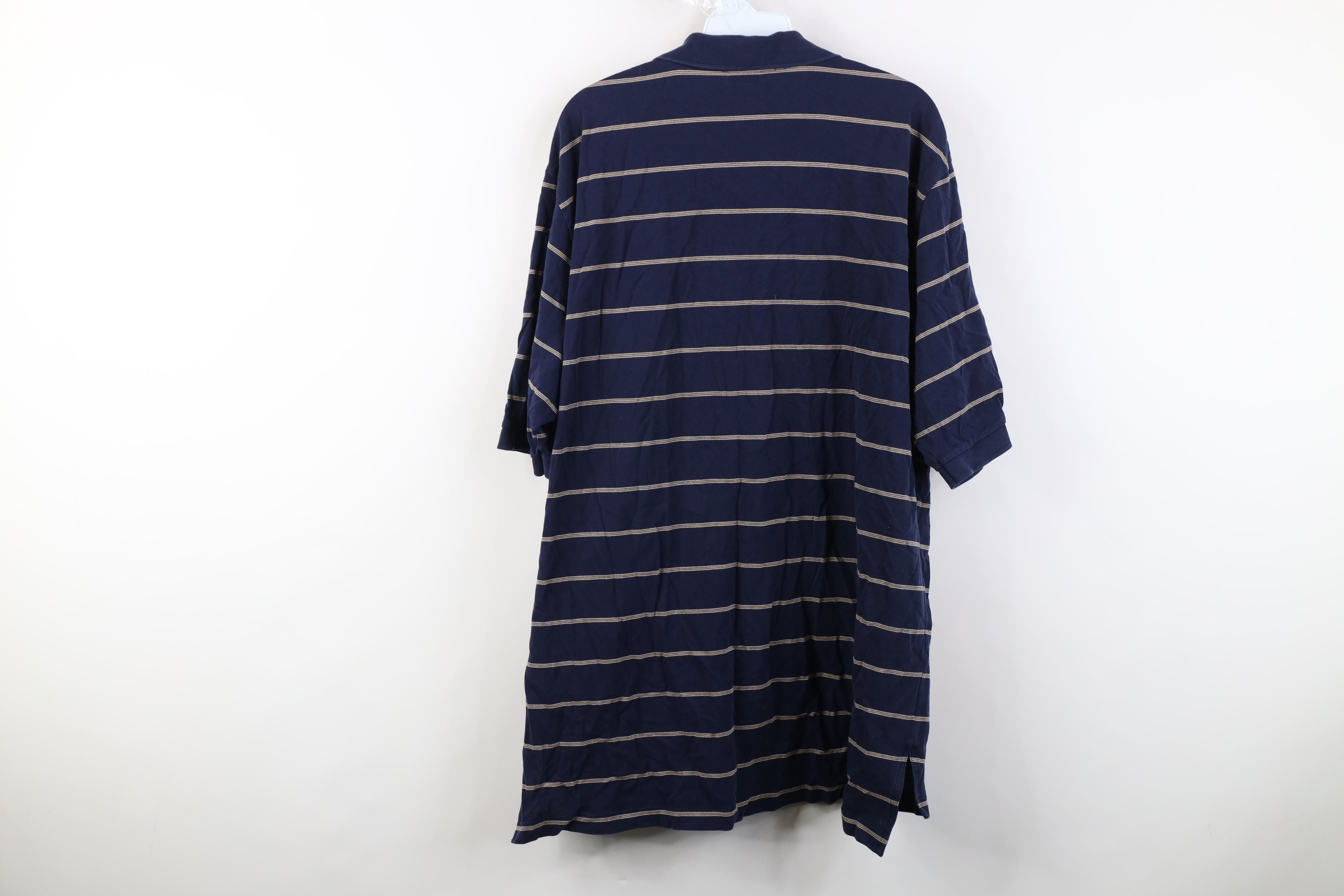 Polo Ralph Lauren Vintage Polo Golf Ralph Lauren Striped Knit Polo Shirt Blue Size US XL / EU 56 / 4 - 12 Thumbnail