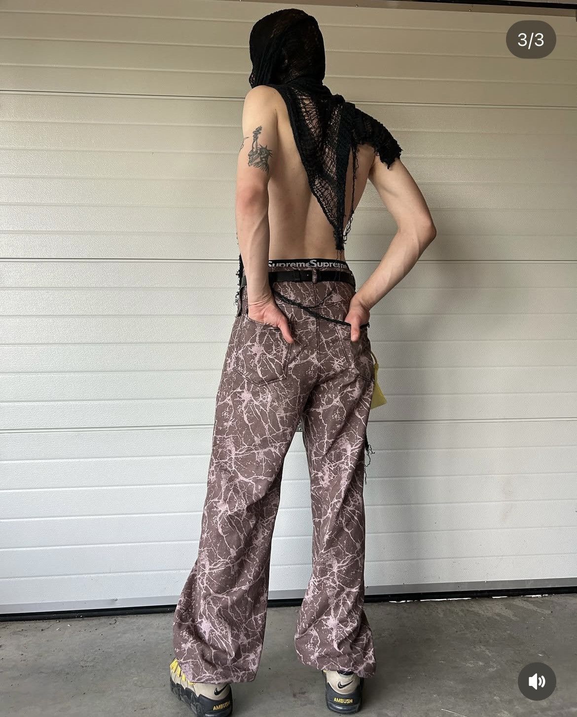 Other Custom Marble Splatter Flare Pants -Archive Grunge Aesthetic Size US 34 / EU 50 - 3 Thumbnail