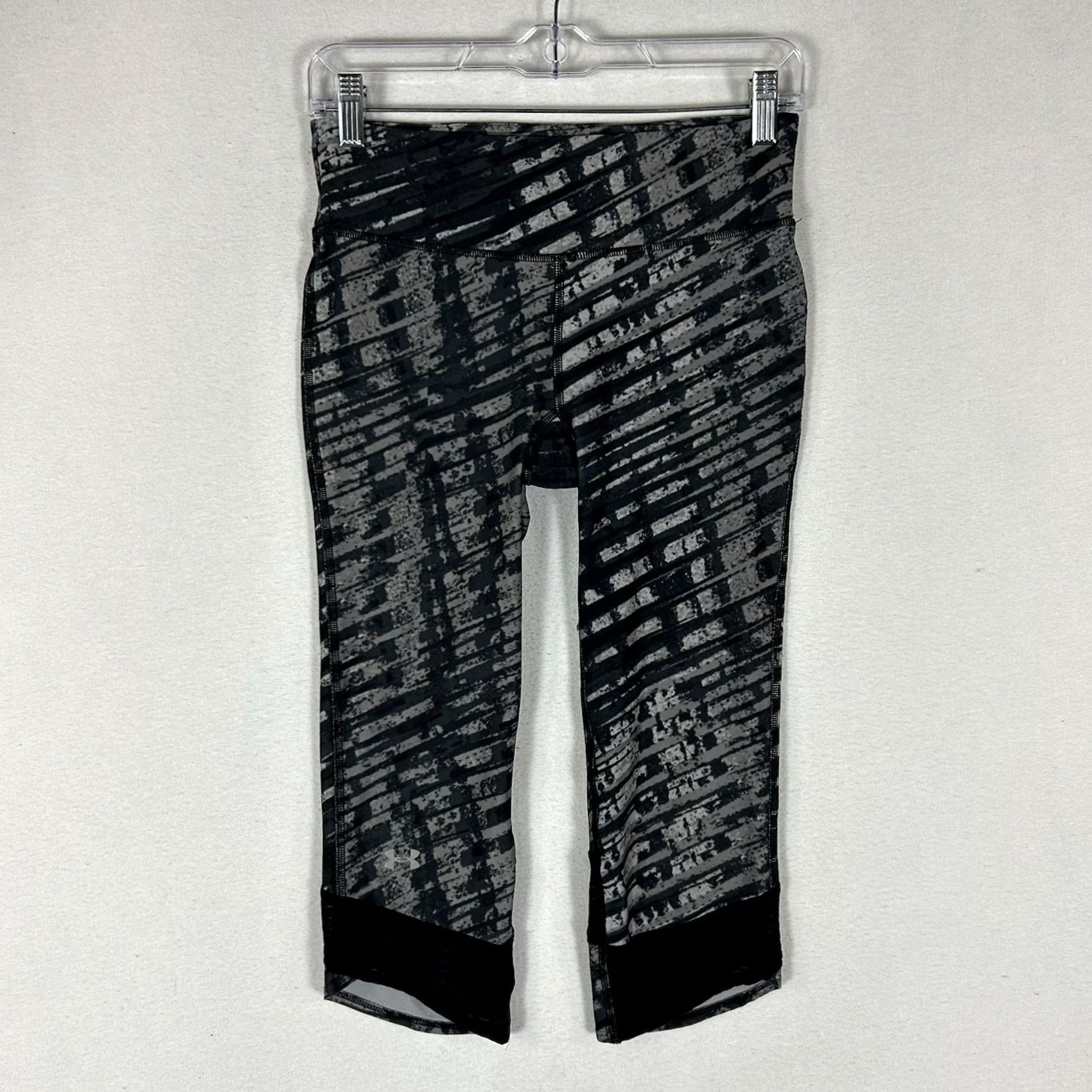 Under Armour Under Armour Heat Gear Compression Capri Leggings Womens Small Running Workout Gray Pattern 90s Sports Size 28" / US 6 / IT 42 - 2 Thumbnail