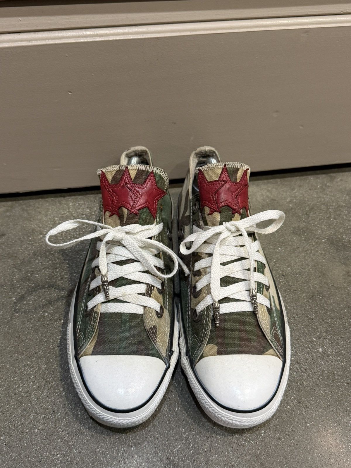 Chrome Hearts CH Star Patched Camo Canvas Converse Lowtop Sneakers 8 Size US 8.5 / EU 41-42 - 1 Thumbnail