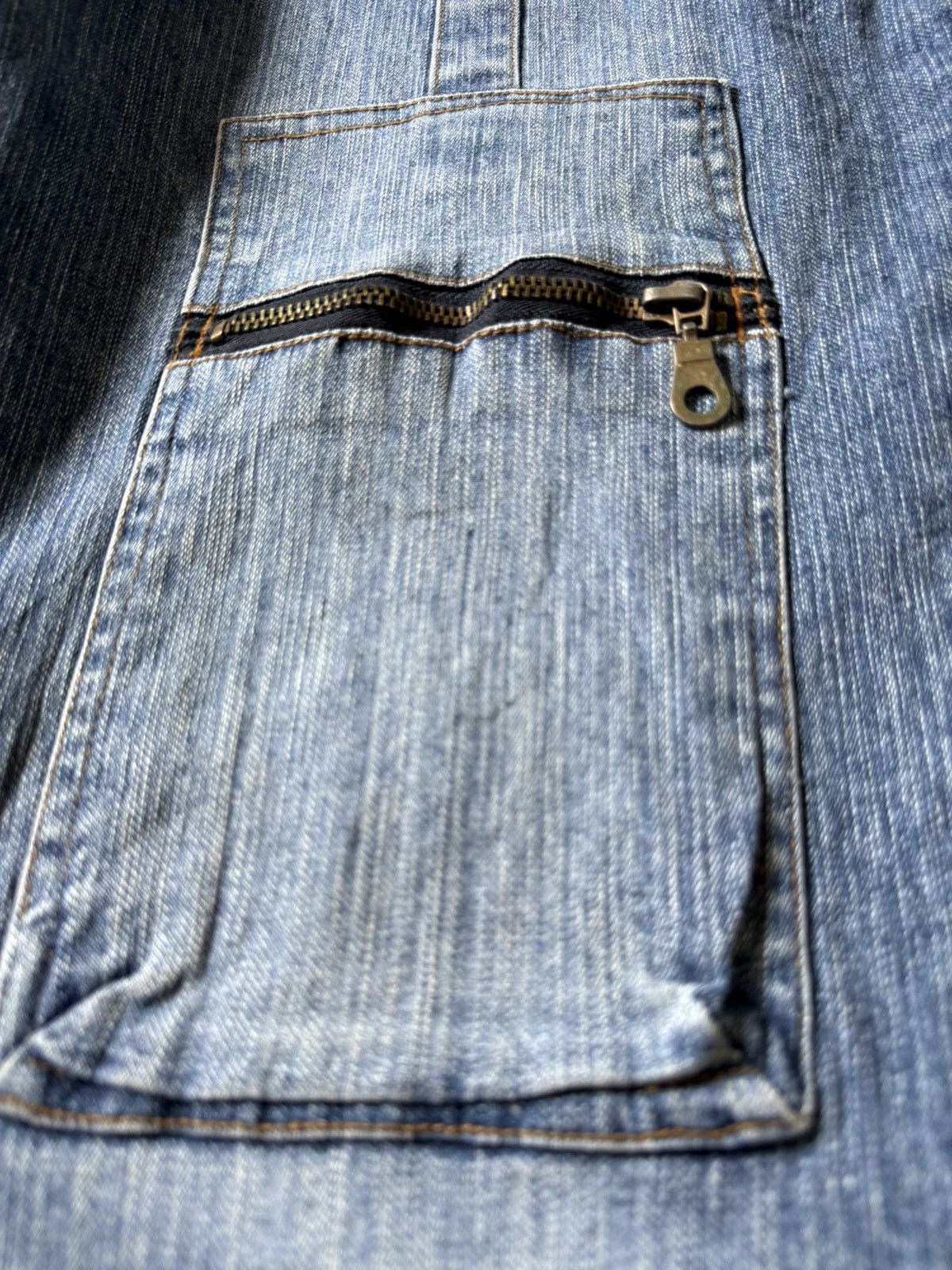 Japanese Brand × Le Grande Bleu (L.G.B.) Goddess Utility Patch Pocket Cargo Flared Jeans Size US 32 / EU 48 - 12 Thumbnail