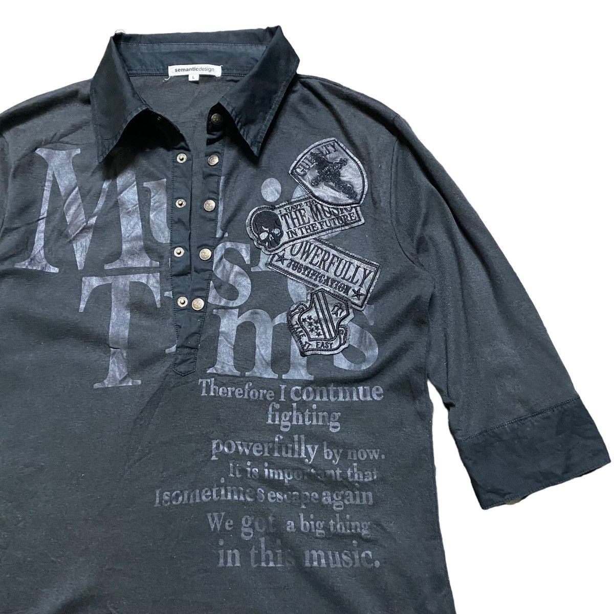 Seditionaries Semantic Design Shirt One Self Prospers Size US M / EU 48-50 / 2 - 4 Thumbnail