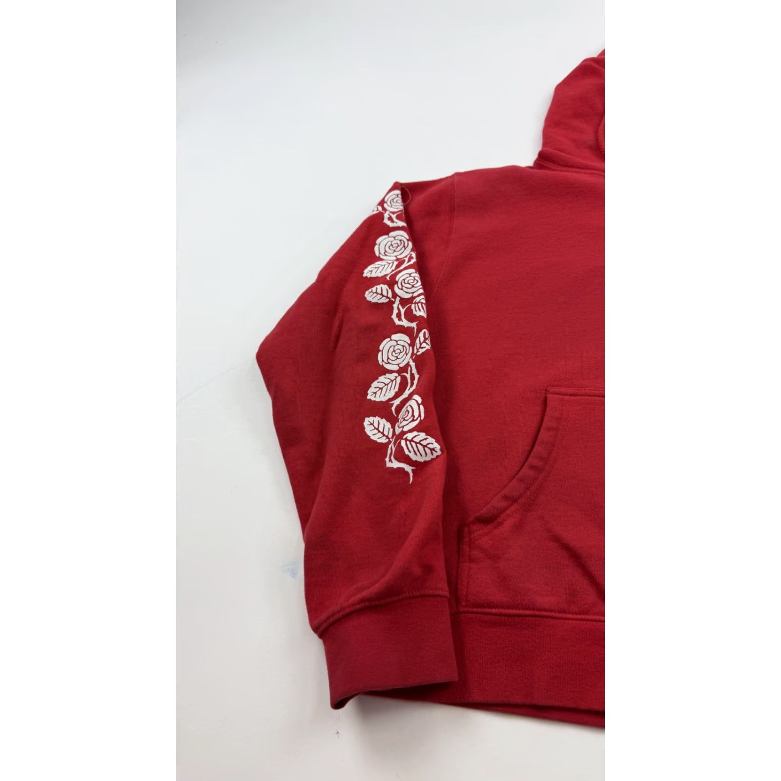 Obey OBEY Hoodie Sweatshirt Womens M Red Rose Sleeve Kangaroo Pocket Pullover Graphic Print Logo Floral Hoodie Size M / US 6-8 / IT 42-44 - 3 Thumbnail