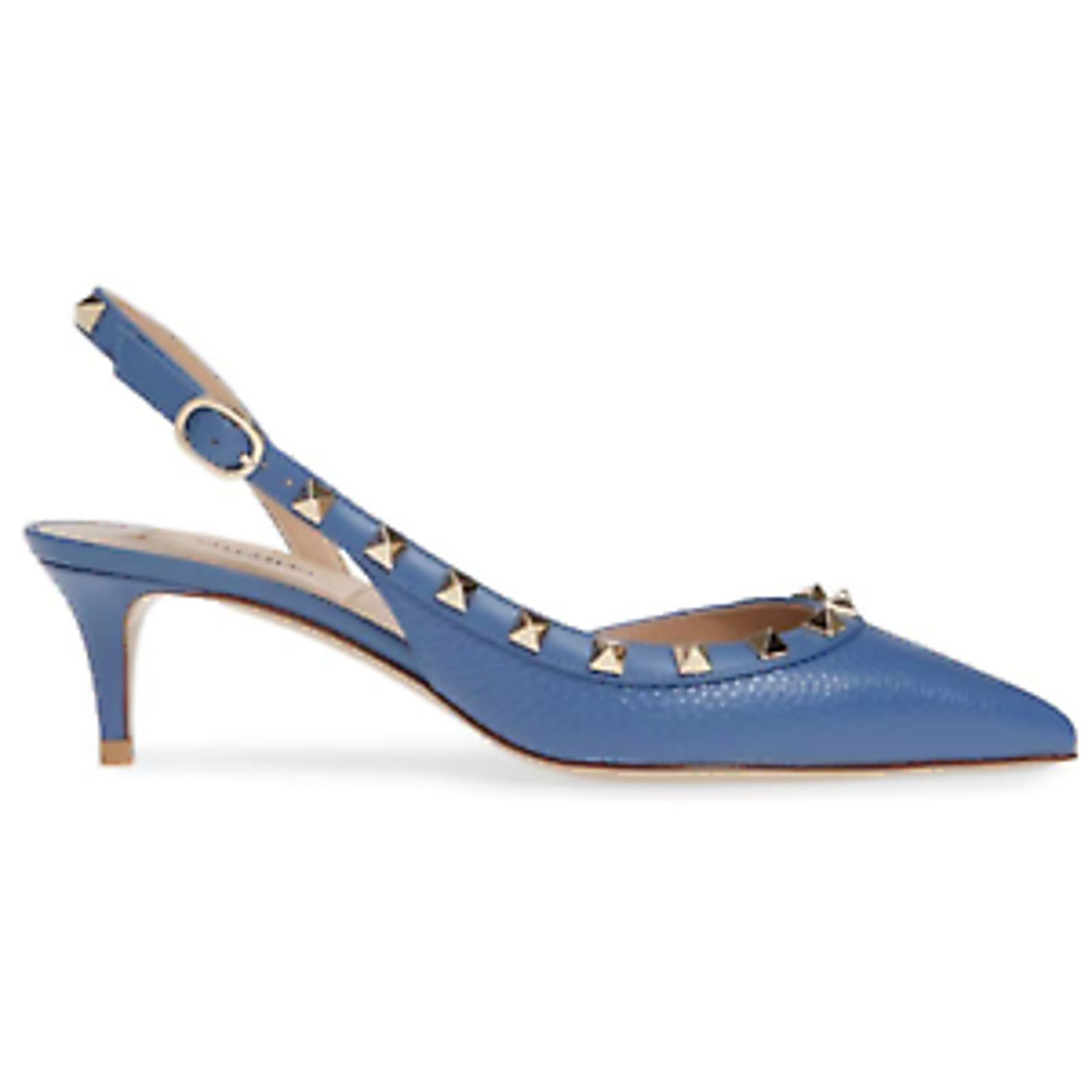Valentino Rockstud 50 Stud Slingback Strap Sandal Kitten Heel Pump 38 Size US 8 / IT 38 - 1 Thumbnail