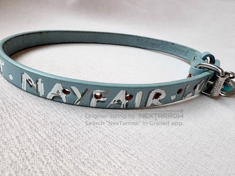 Vivienne Westwood Vivienne Westwood Blue graffiti Saturn Chocker collar Size ONE SIZE - 4 Thumbnail