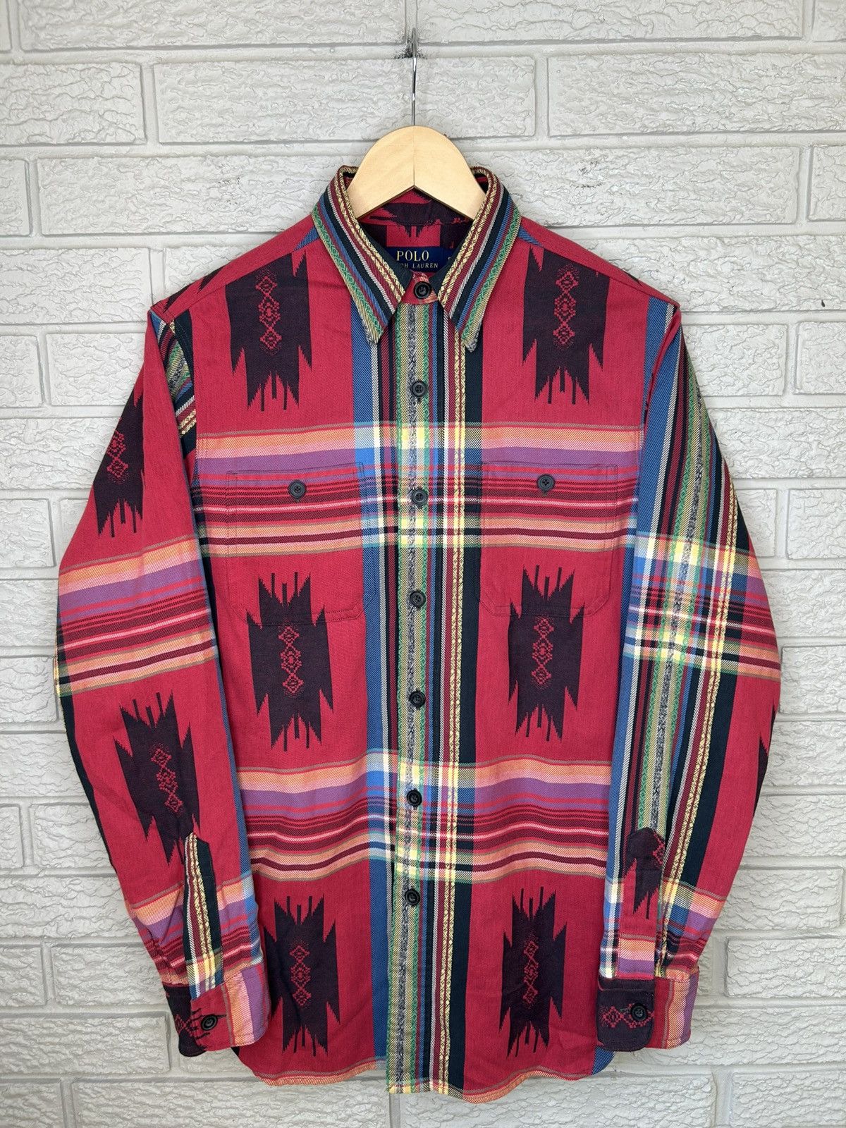 Polo Ralph Lauren Polo Ralph Lauren Travis Scott Aztec Button Up Size US S / EU 44-46 / 1 - 1 Thumbnail