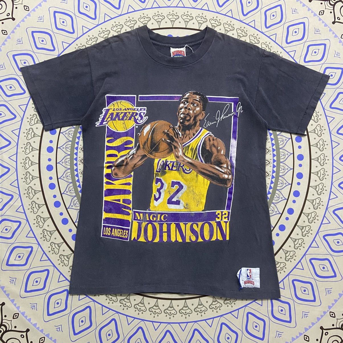 NBA Vintage 90s Magic Johnson LA Lakers Size US M / EU 48-50 / 2 - 1 Thumbnail
