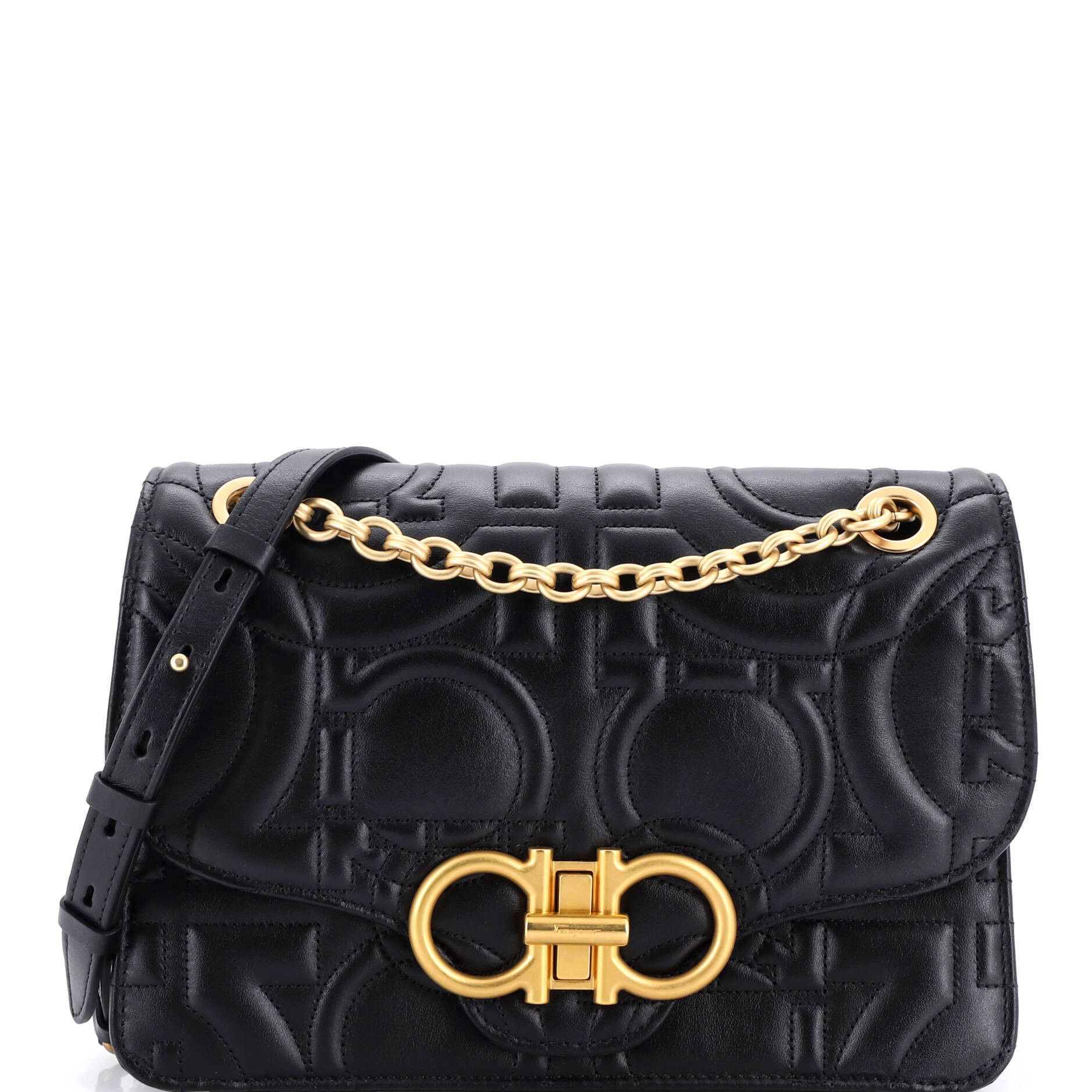 Salvatore Ferragamo Gancini Turnlock Flap Bag Size ONE SIZE - 1 Thumbnail