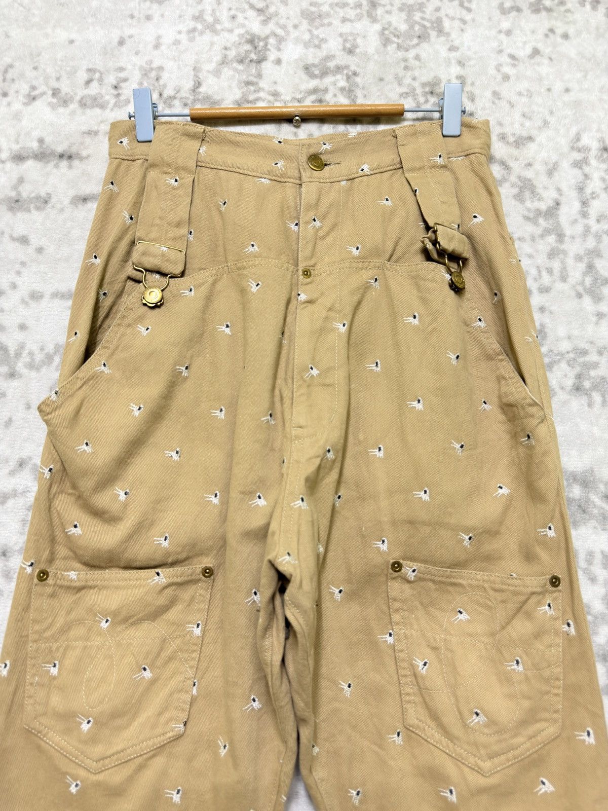 Issey Miyake Vintage Mercibeaucoup Embroidered Drop Crotch Pants Size US 27 - 3 Thumbnail