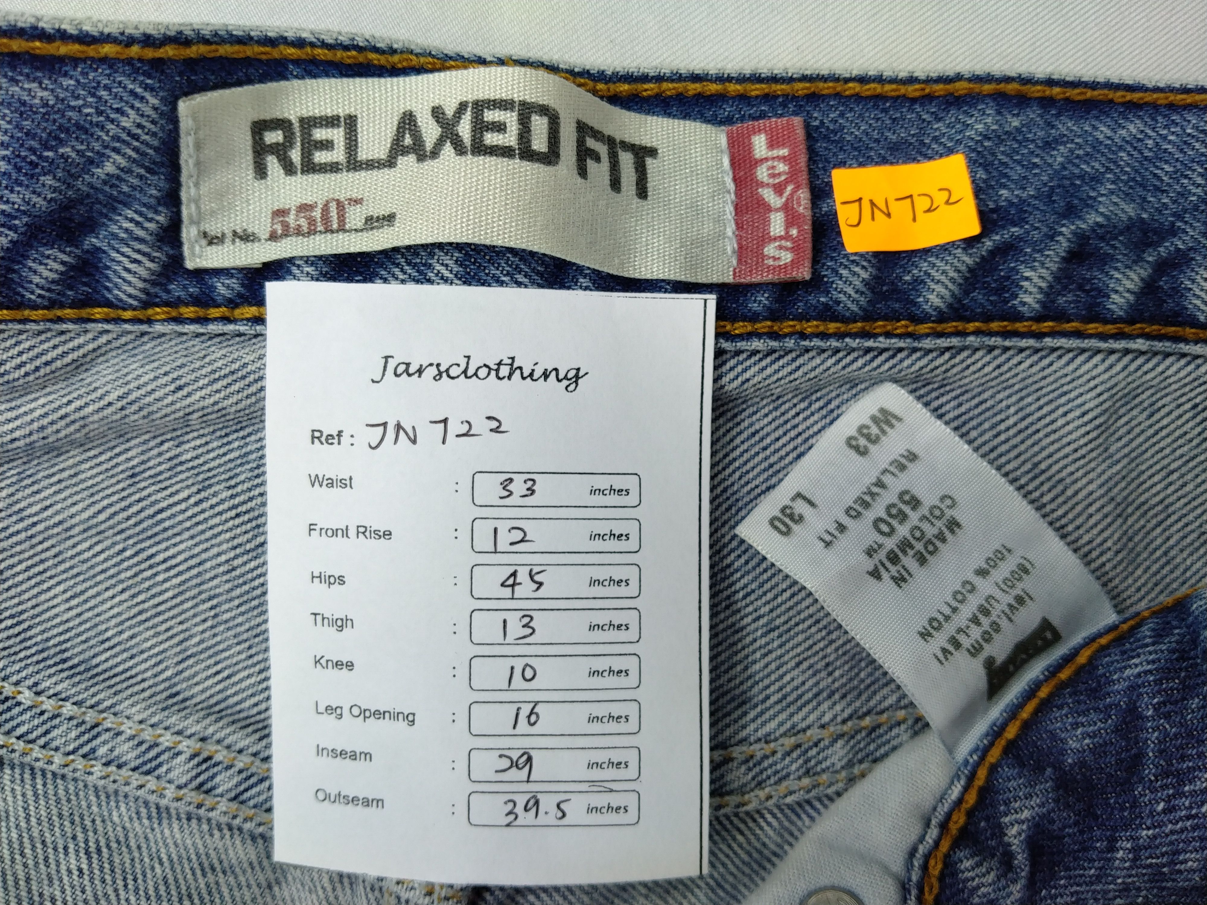Levi's Faded Blue Vintage Levi's 550 Relaxed Fit Denim 33x29 -JN722 Size US 33 - 8 Thumbnail
