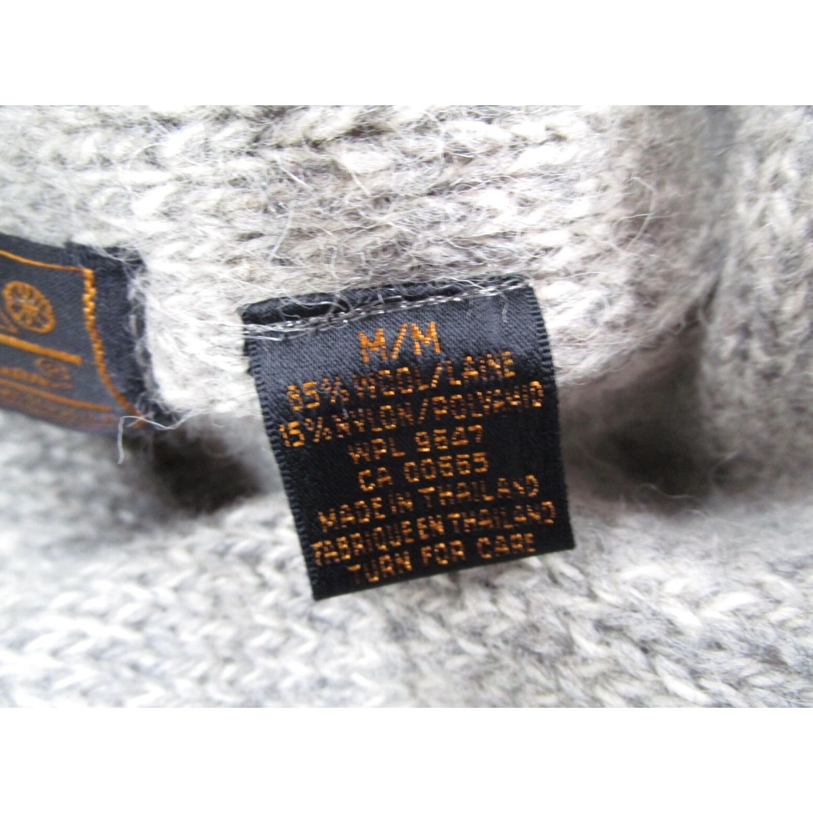 Eddie Bauer VINTAGE Eddie Bauer Cable-Knit Sweater Mens Medium Gray Striped Shawl Pullover Wool Blend 80s Retro Size US M / EU 48-50 / 2 - 4 Thumbnail