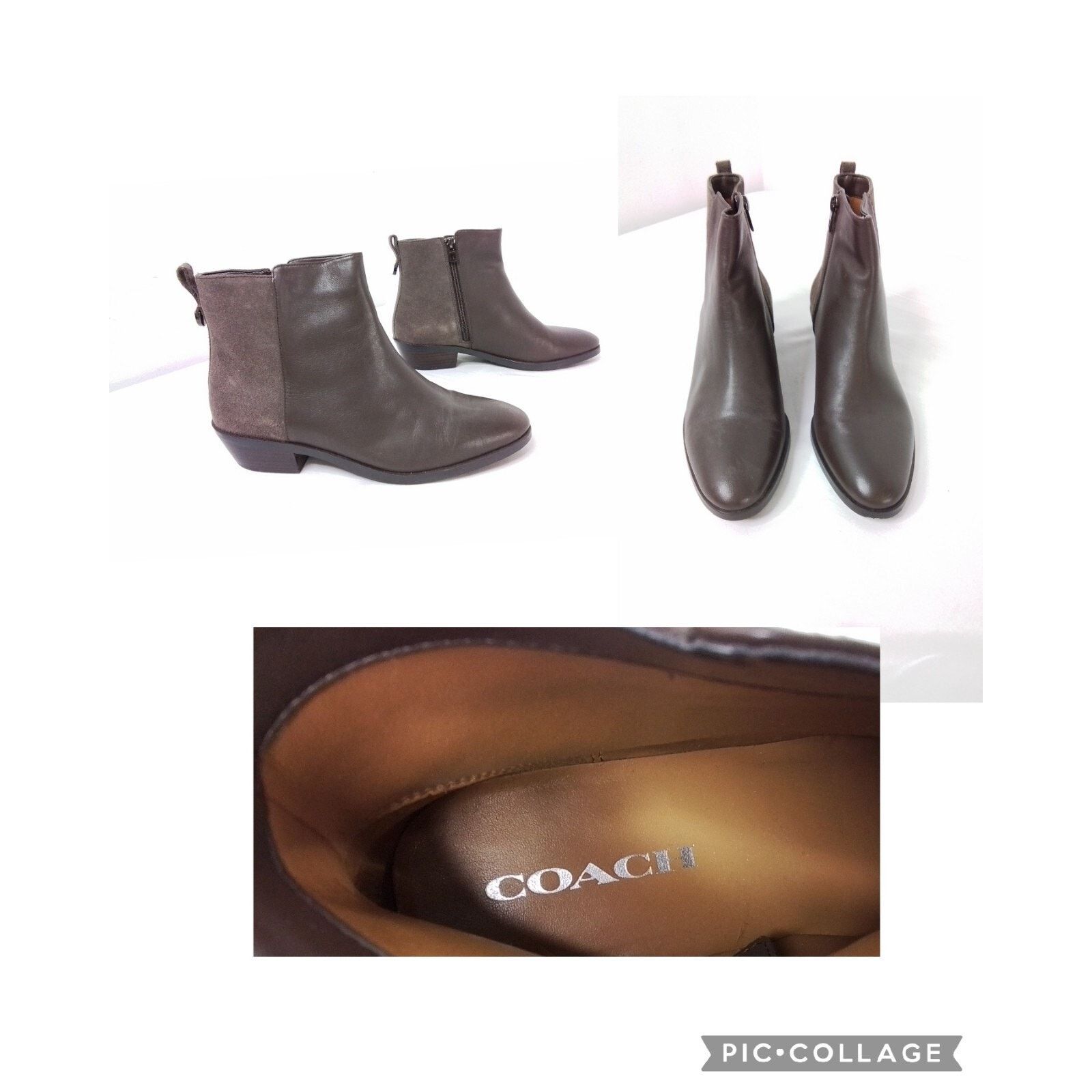 Coach Coach Boots Women's 8.5 Carmen Semi Mat Calf Suede Mink/Mink Size US 8.5 / IT 38.5 - 1 Thumbnail