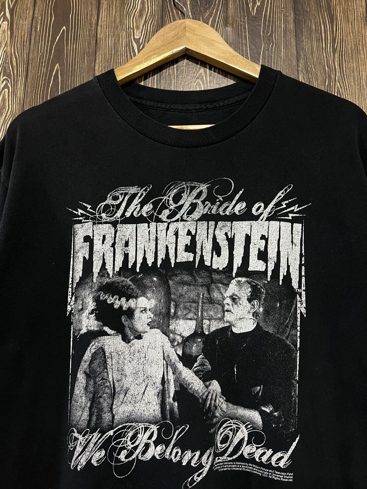 Vintage Vintage 90s The Bride Of Frankenstein Horror Movie Tshirt Size US L / EU 52-54 / 3 - 2 Thumbnail