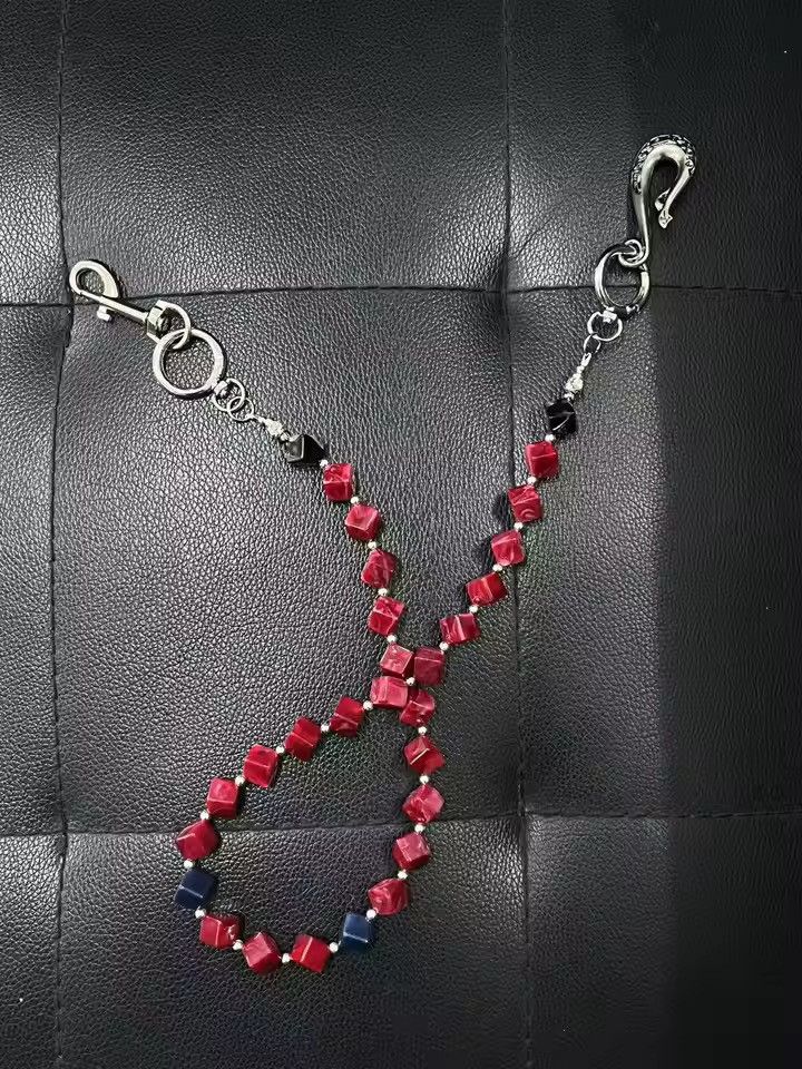 Japanese Brand smudge acrylic red beads wallet chain Size ONE SIZE - 3 Thumbnail