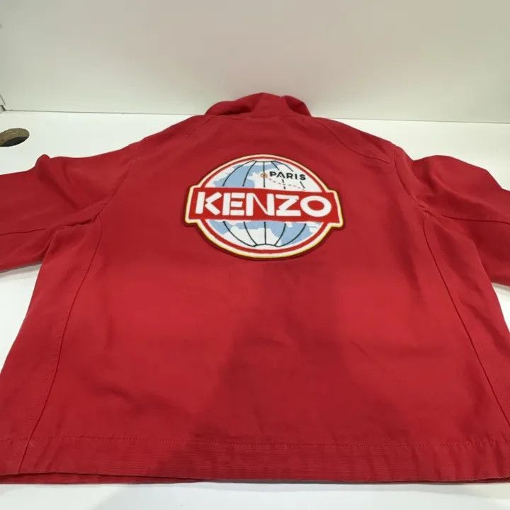 Kenzo Kenzo Logo Button Long Sleeve Jacket in Cherry Red -2507 Size S / US 4 / IT 40 - 9 Thumbnail