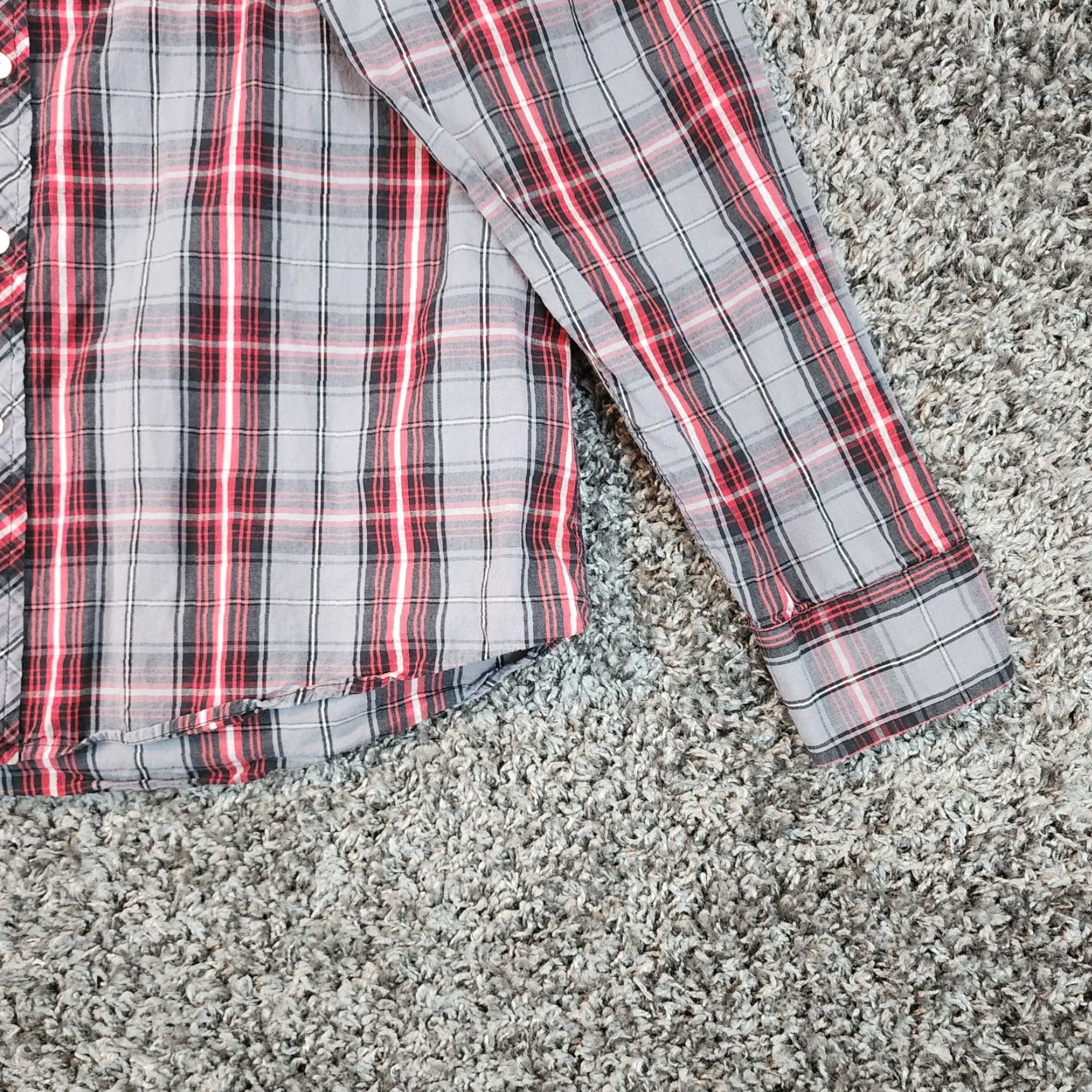 Buckle Black Buckle Black Mens Gray Red Plaid Long Sleeve Button-Up Size L Size US L / EU 52-54 / 3 - 2 Thumbnail