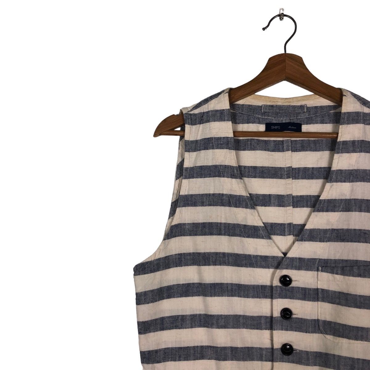 Issey Miyake 🔥Striped Design Tank Top Sleeveless Hoodie Jacket Ships Size US M / EU 48-50 / 2 - 7 Thumbnail