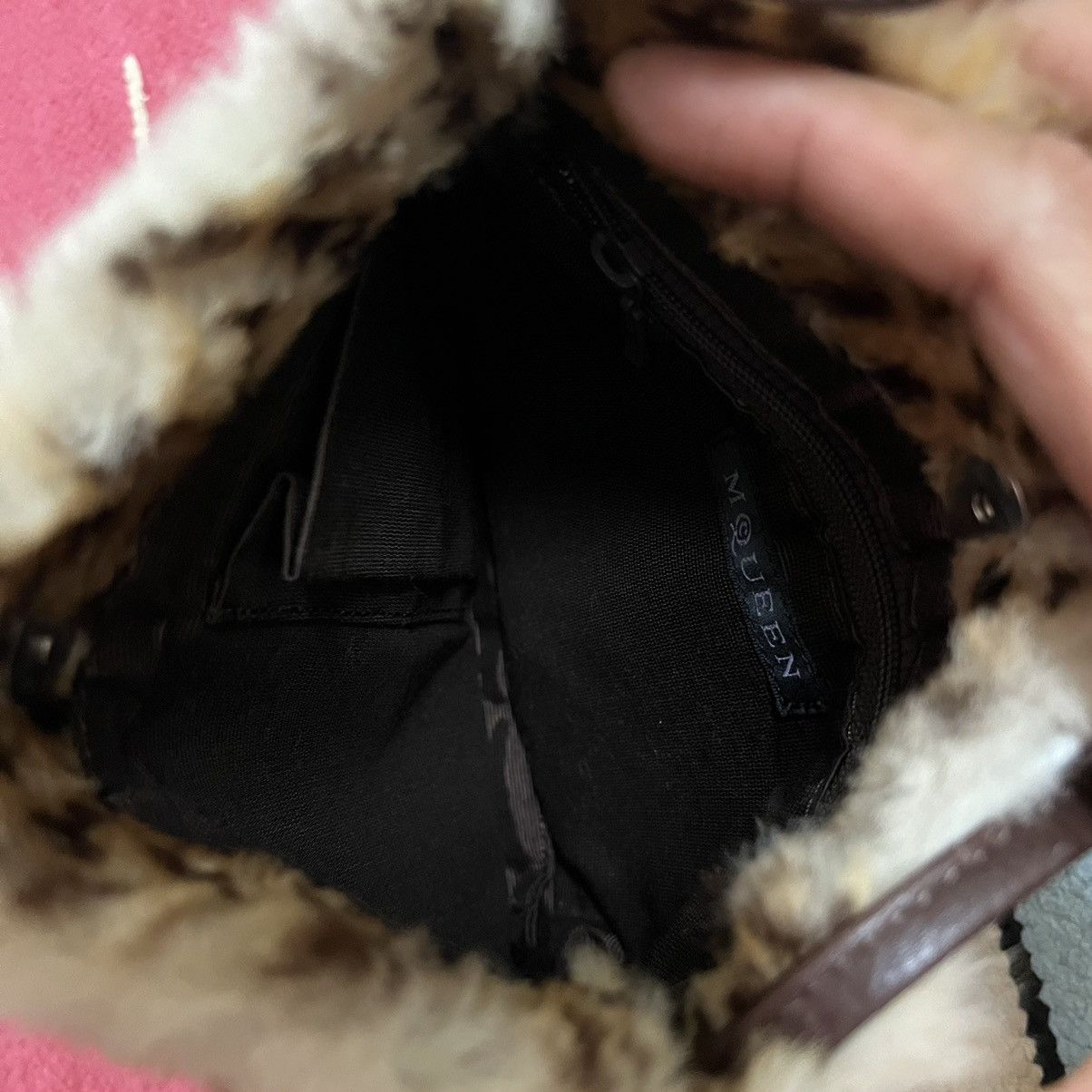 Alexander McQueen × Vintage Authentic Vintage Alexander McQueen Fur Leopard Leather Bag Size ONE SIZE - 6 Thumbnail