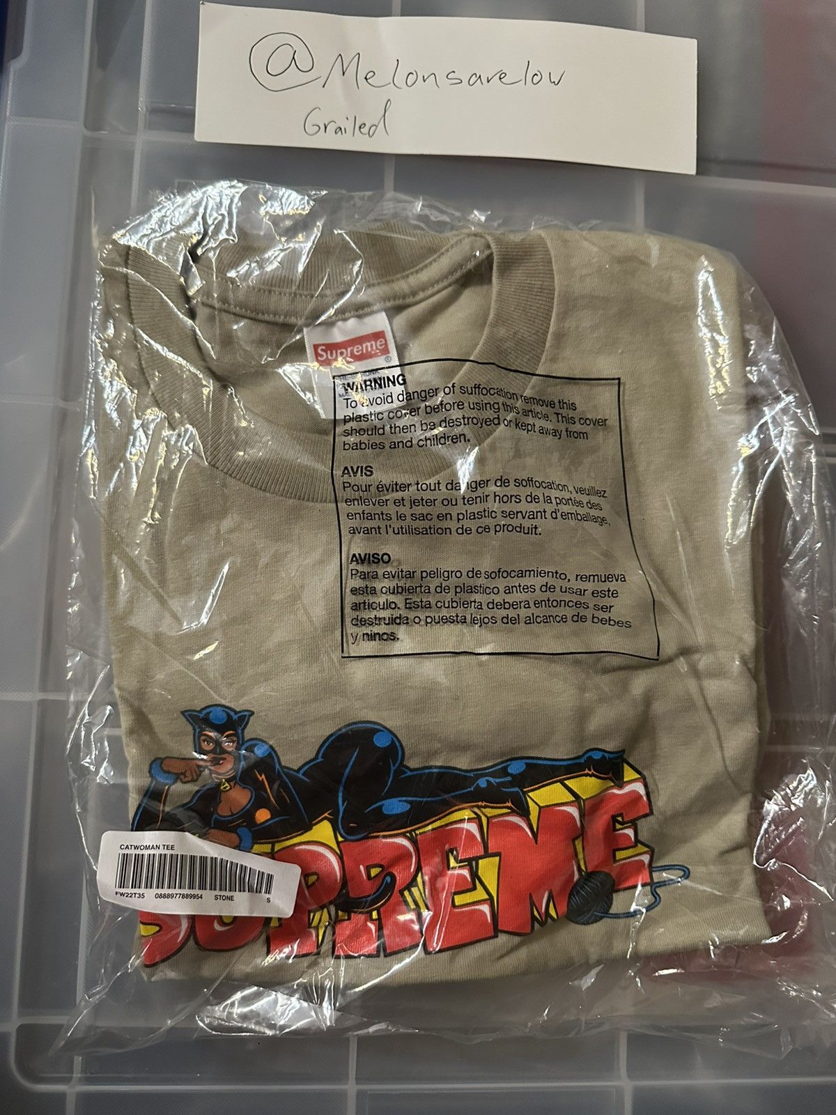 Supreme Supreme Catwoman T-shirt - Sand, Small Size US S / EU 44-46 / 1 - 2 Thumbnail
