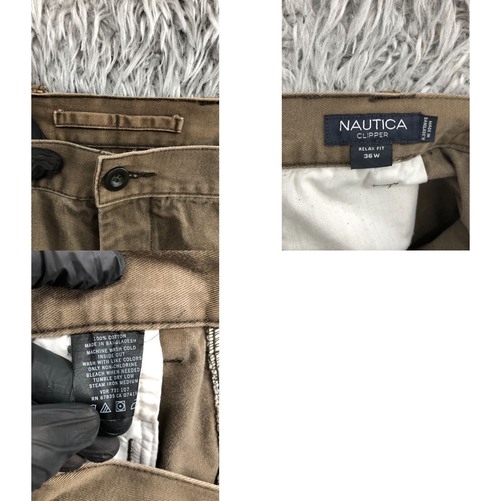Nautica Nautica Cargo Shorts Mens Size 36W Mid Rise Brown Medium Wash 5-Pocket Regular Fit USA Vintage? No Size US 36 / EU 52 - 8 Thumbnail