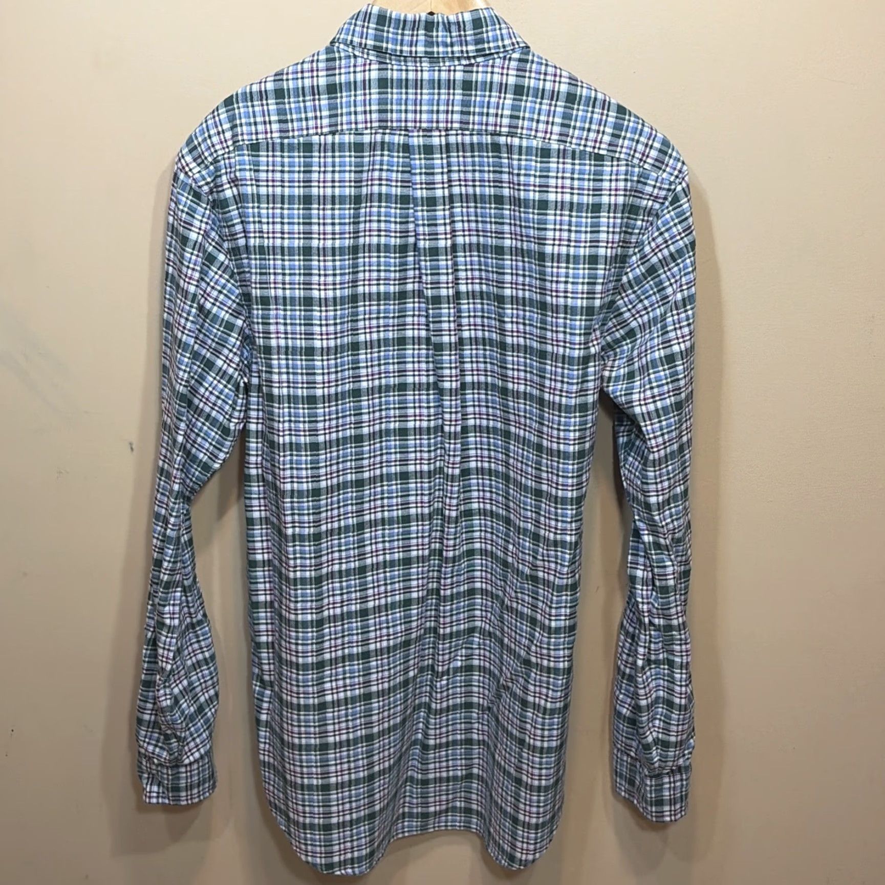 Ralph Lauren Shirts Men's L Green Plaid Button-Down NWT Pocket Pony